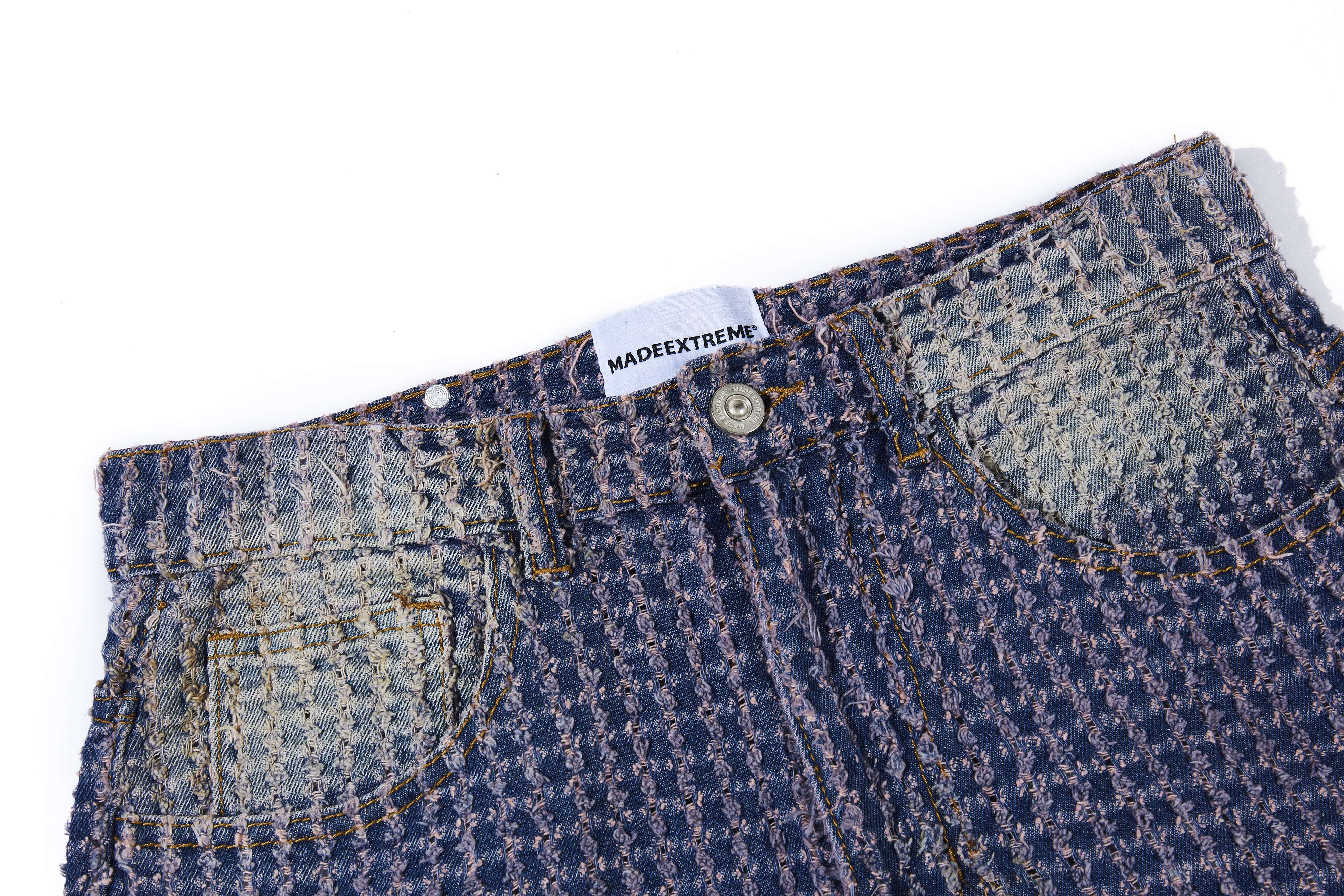 Fishing Net Jeans Pants