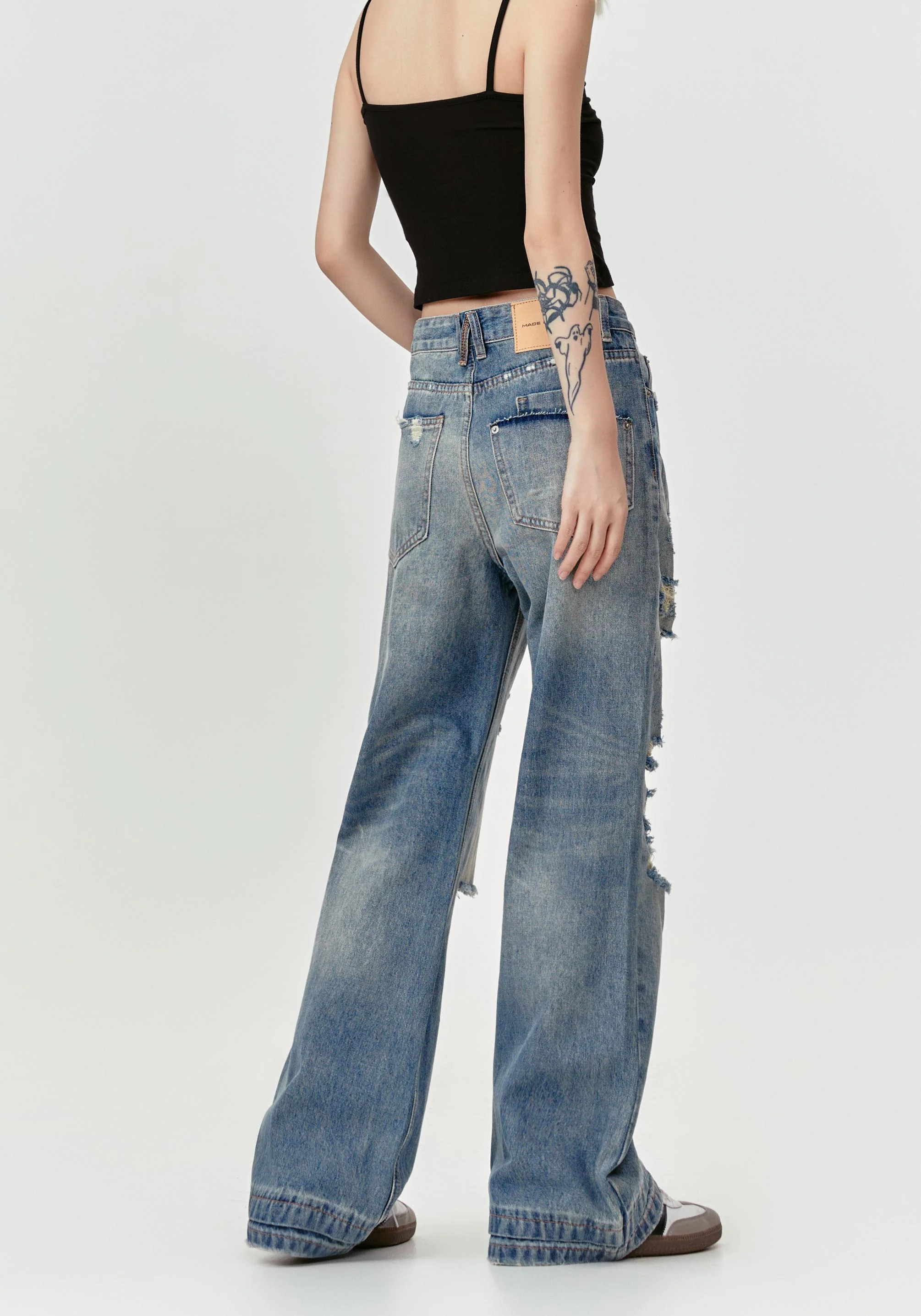 Fish Mouth Jeans Pants