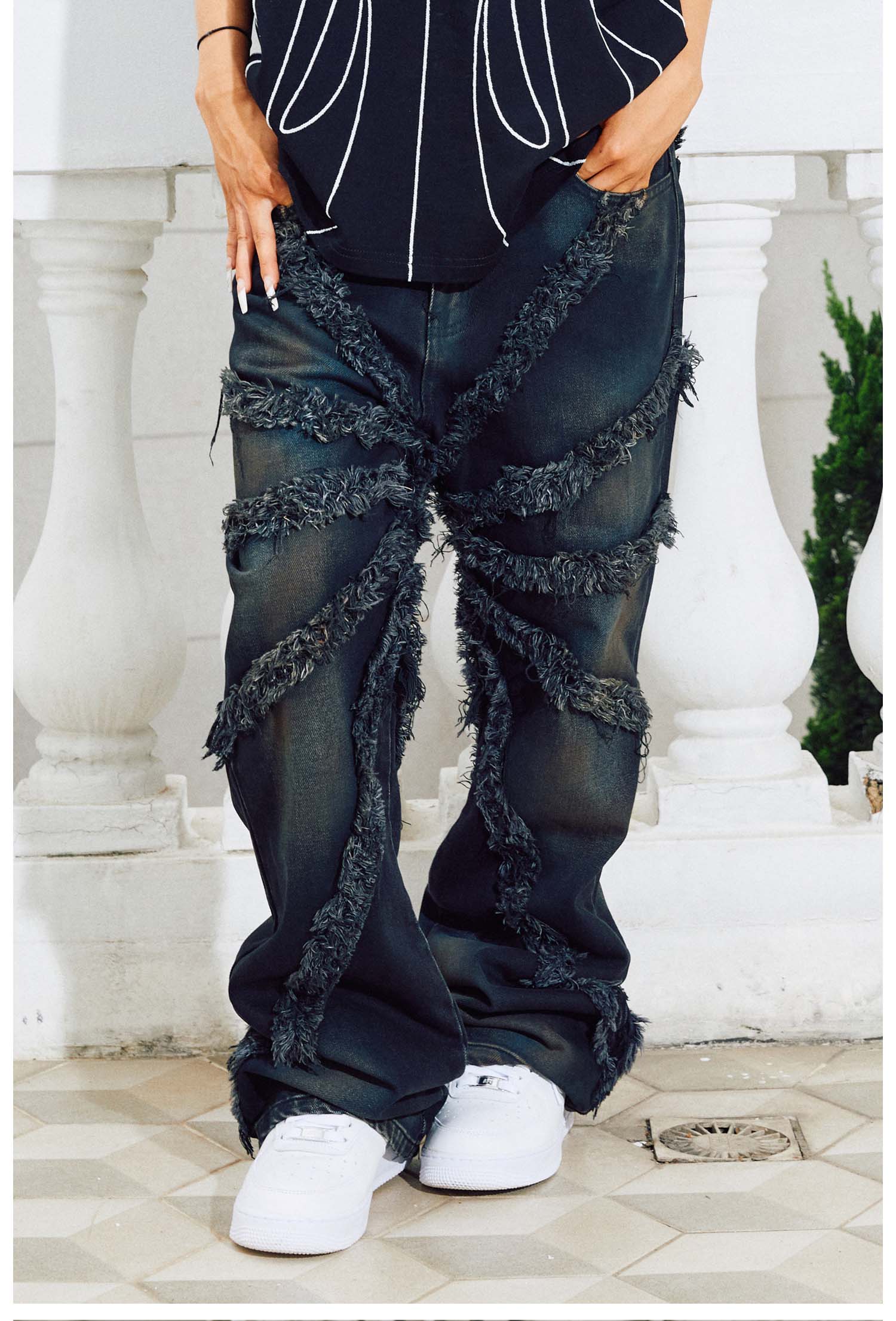 R69 Gigantic Octopus Jeans Pants