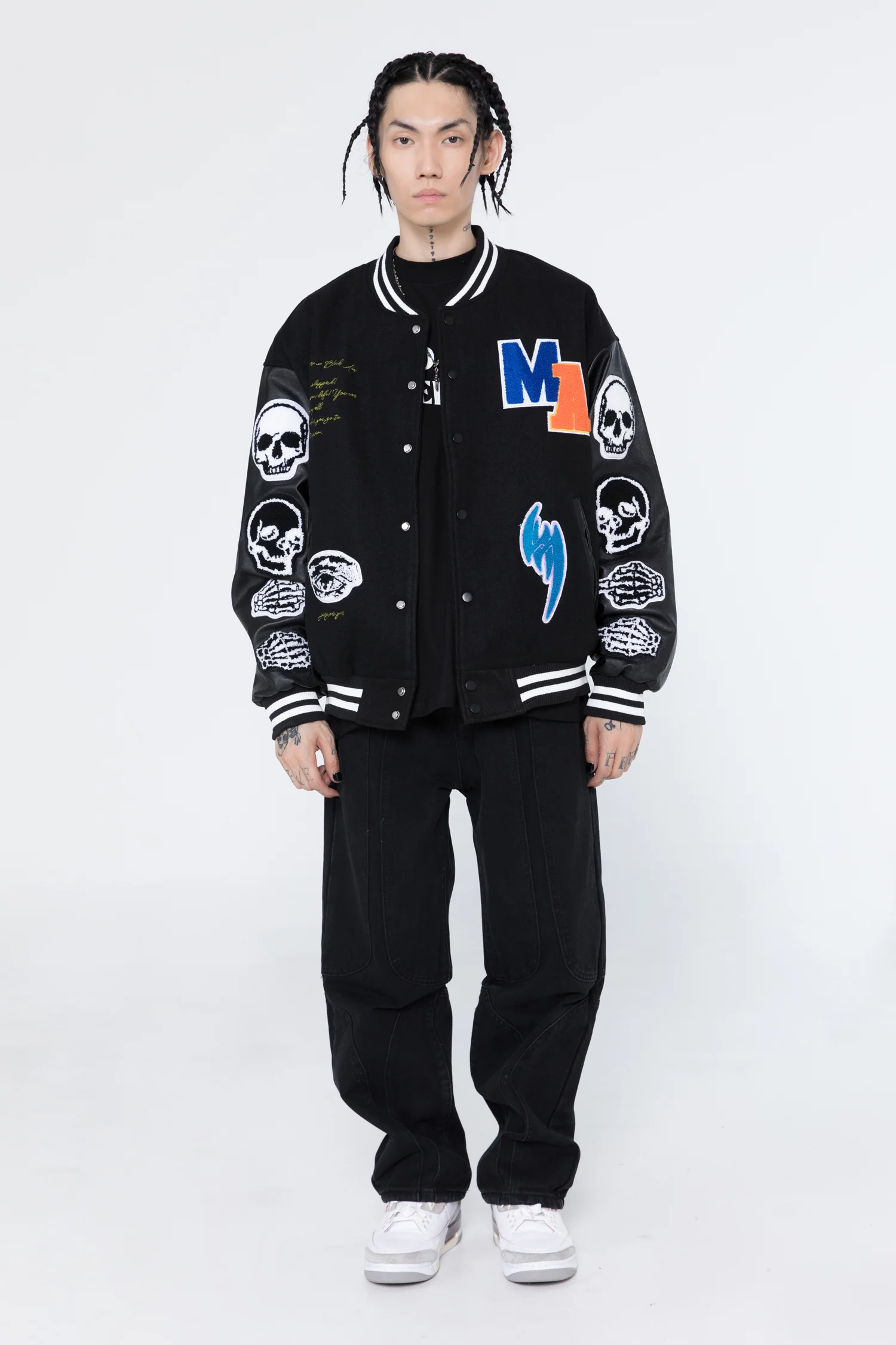 Gothic Embroidered Varsity Jacket