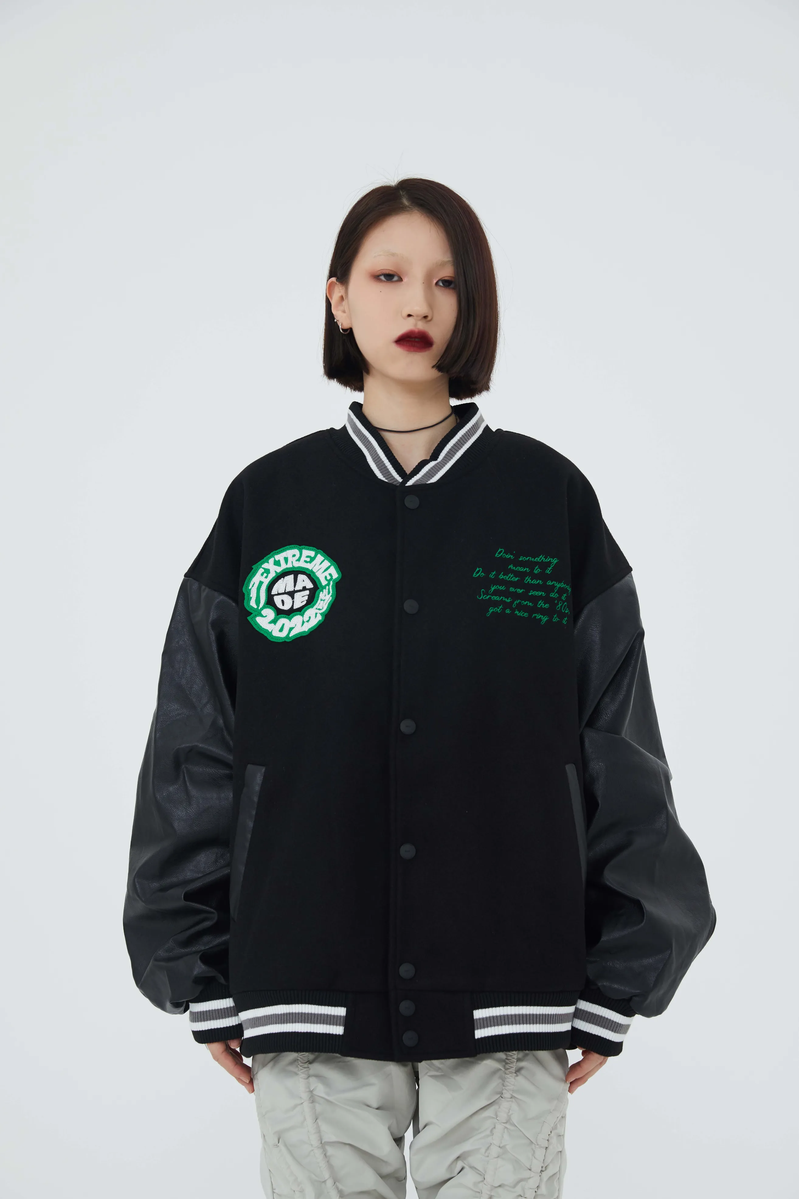 Nascar Patchwork Varsity Jacket