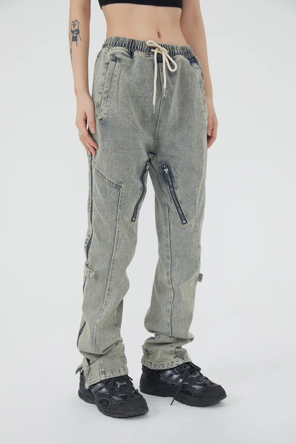Techwear Ultilised Denim Pants