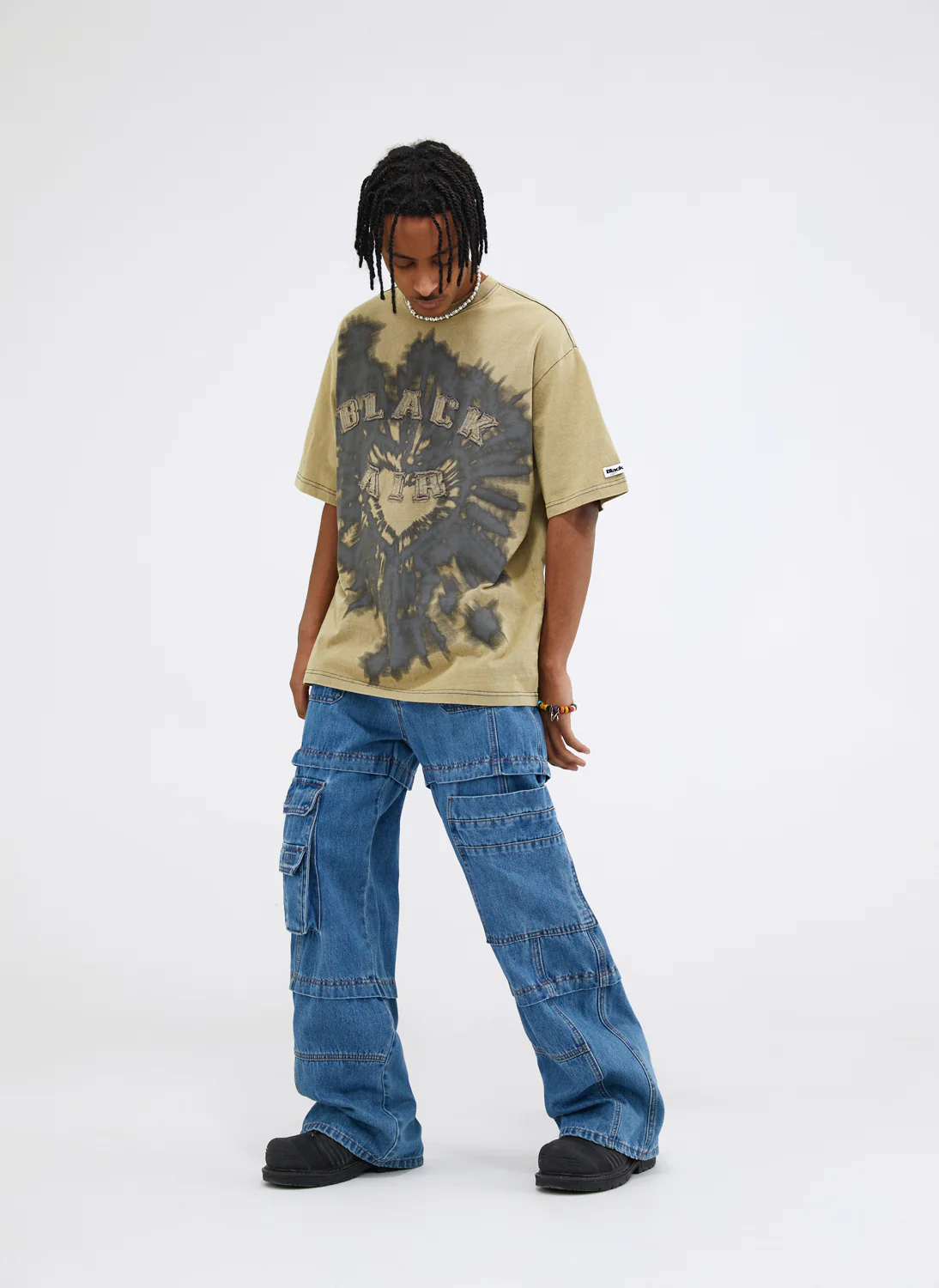 Blackair Mulberry Logo Patchwork T-Shirt