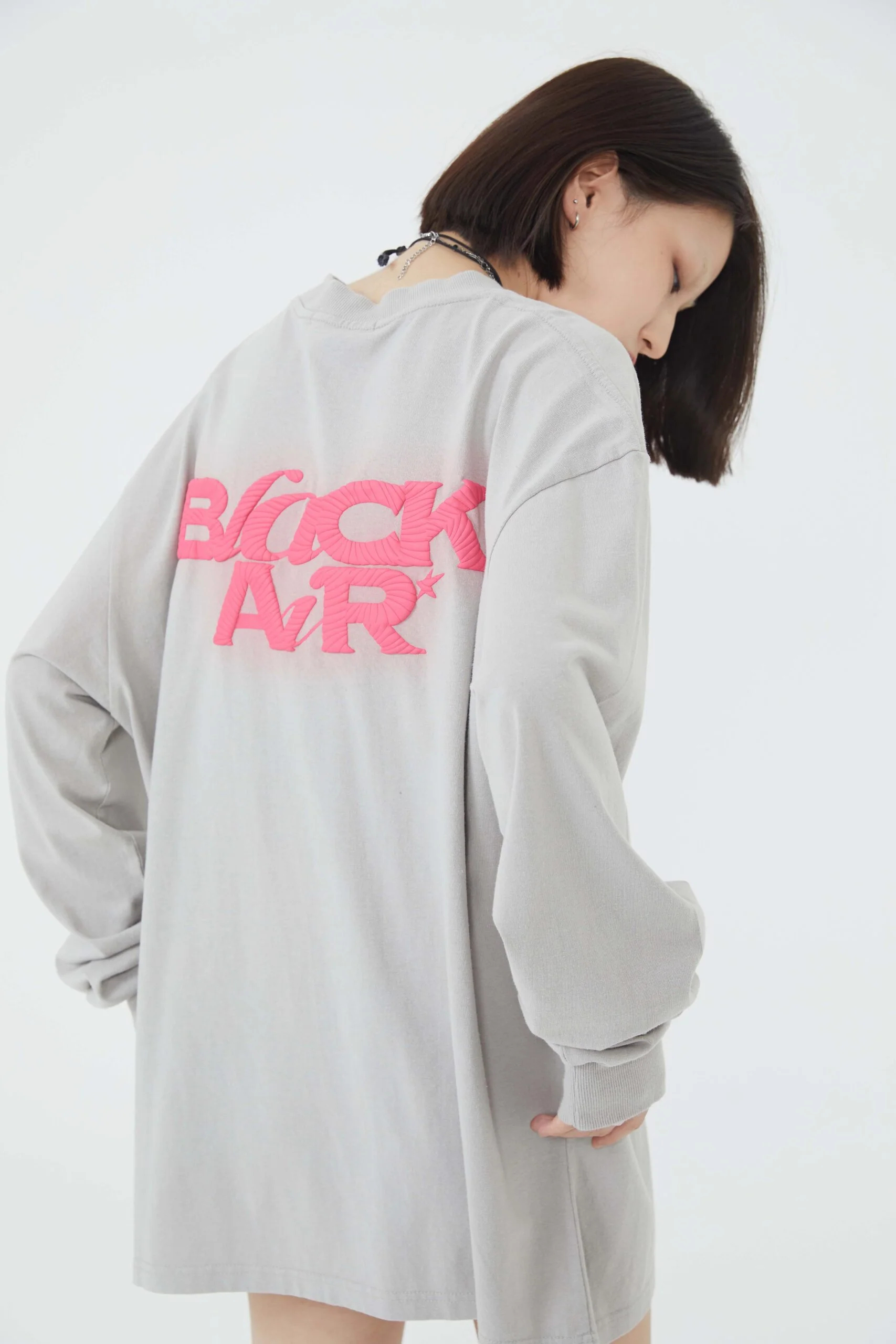 Motif Embossed Long-Sleeve