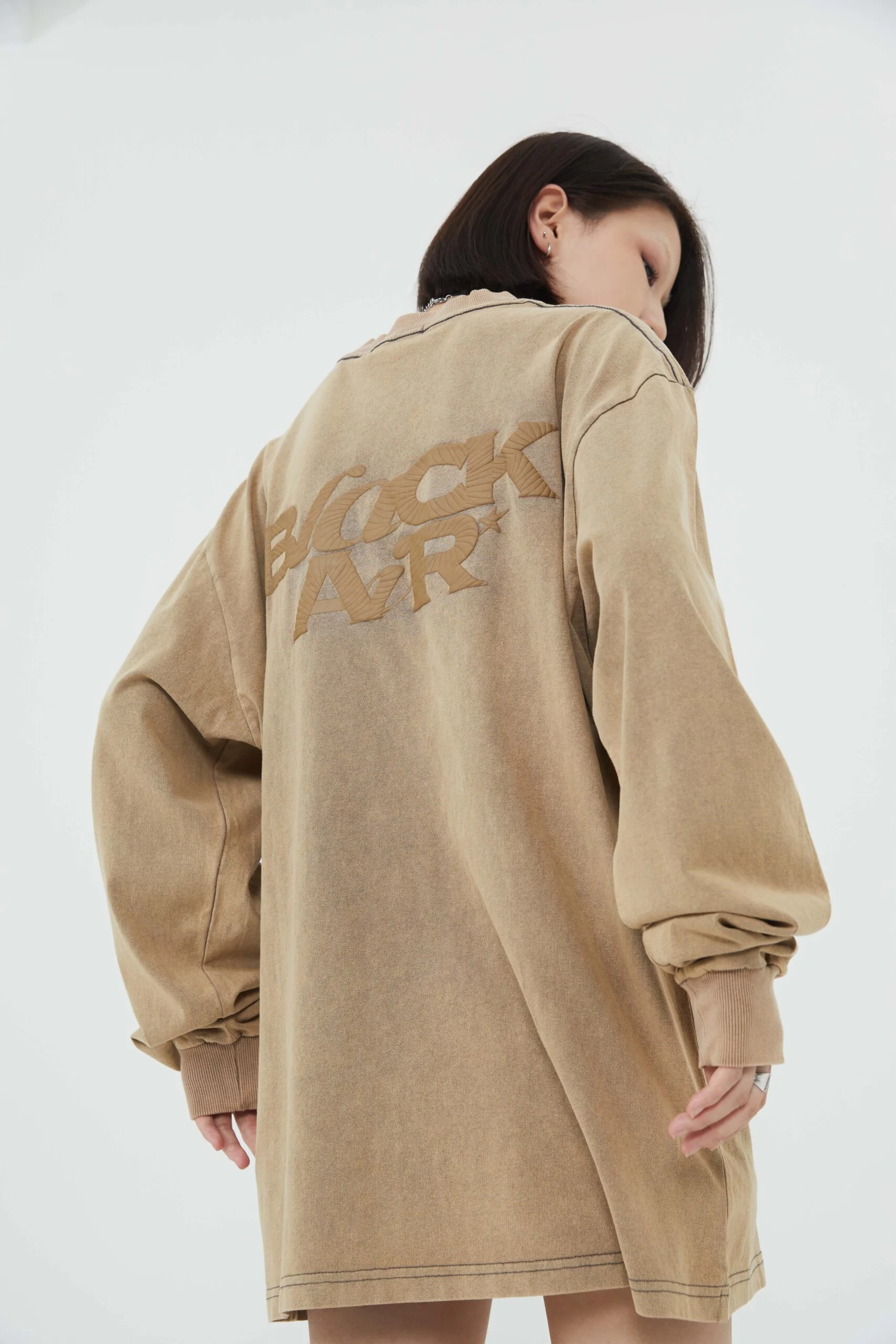 Motif Embossed Long-Sleeve