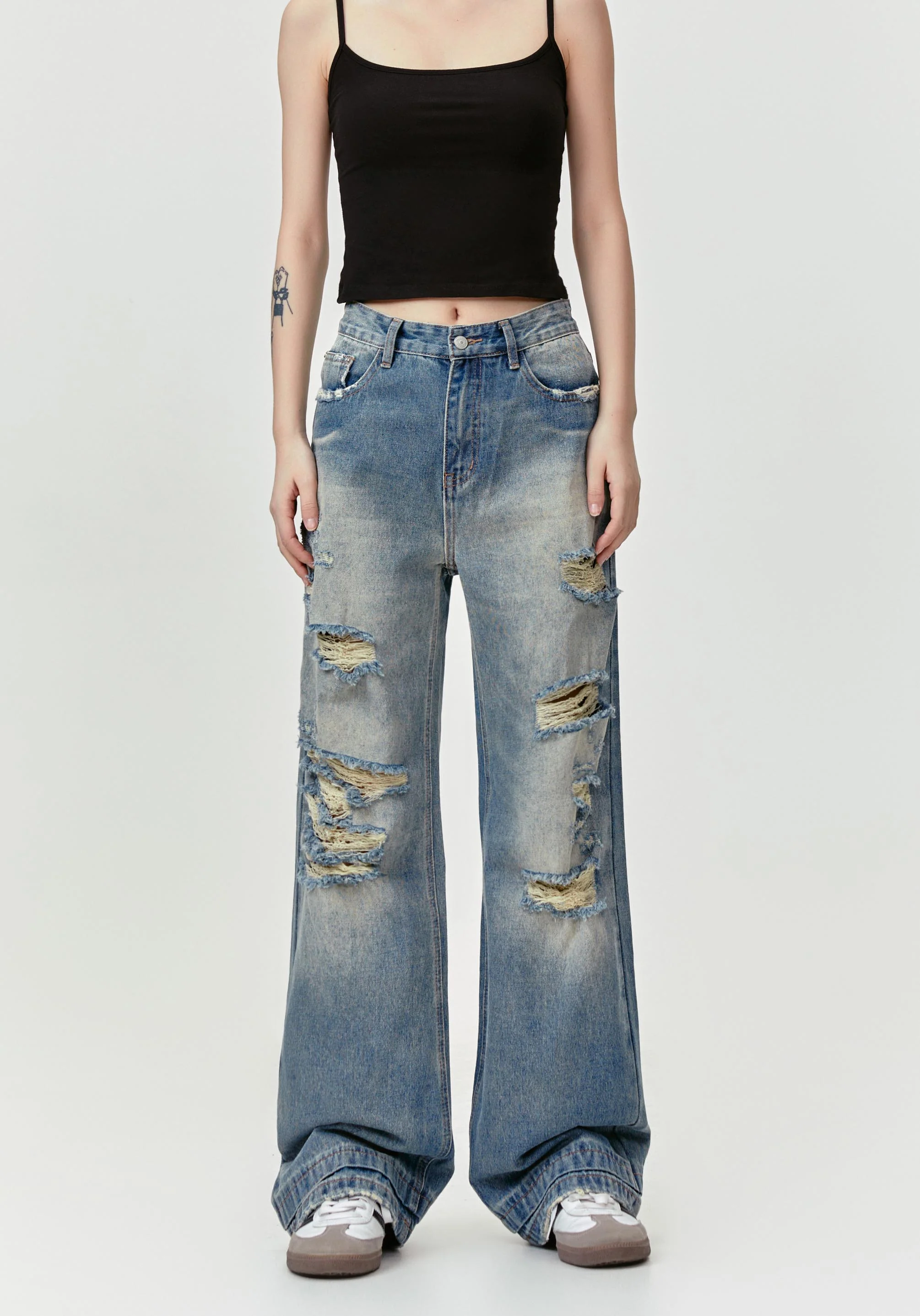 Fish Mouth Jeans Pants
