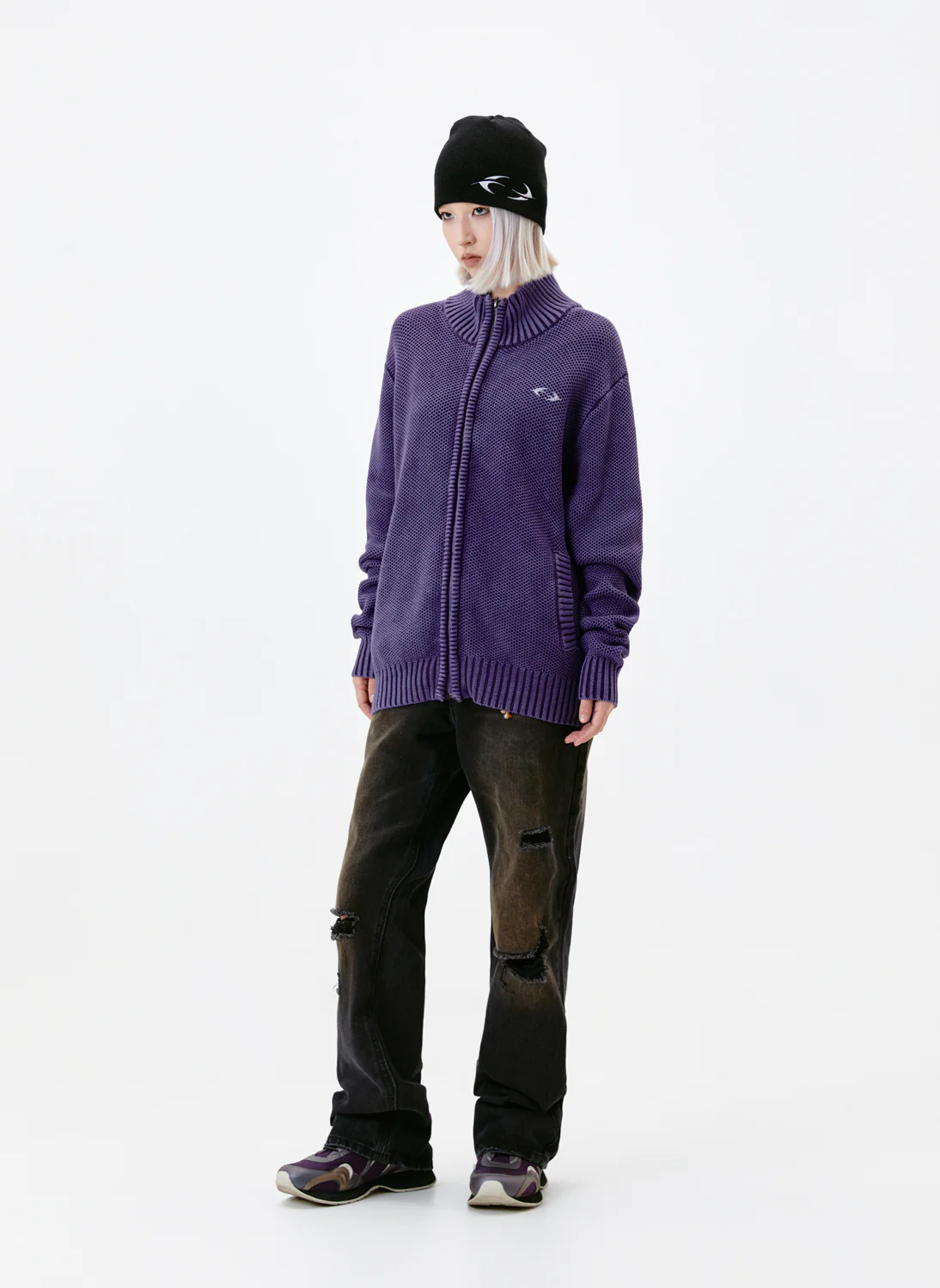 Work Hard Dream Big Knitwear Zipper