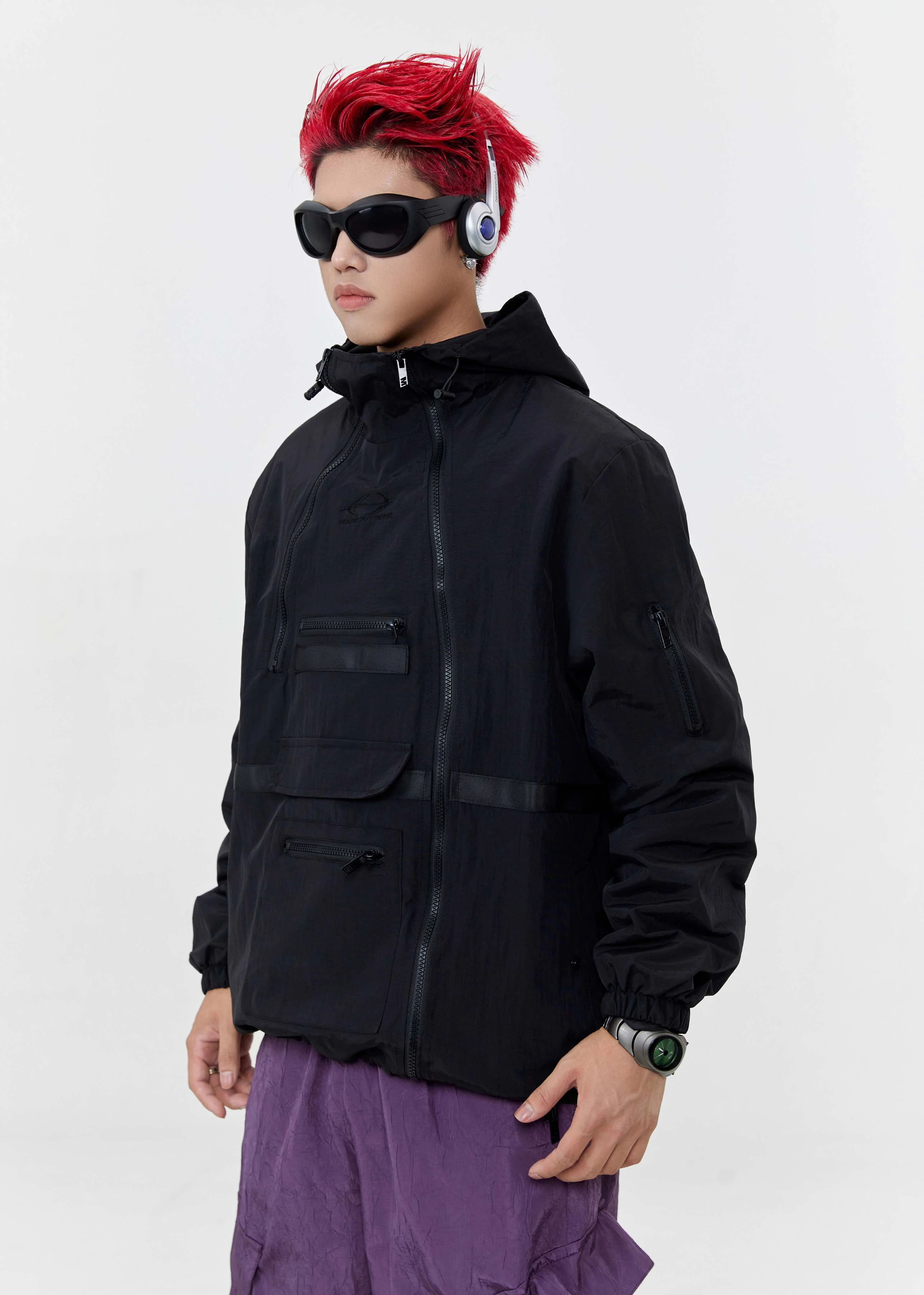 Multidimensional Space Windbreaker Jacket