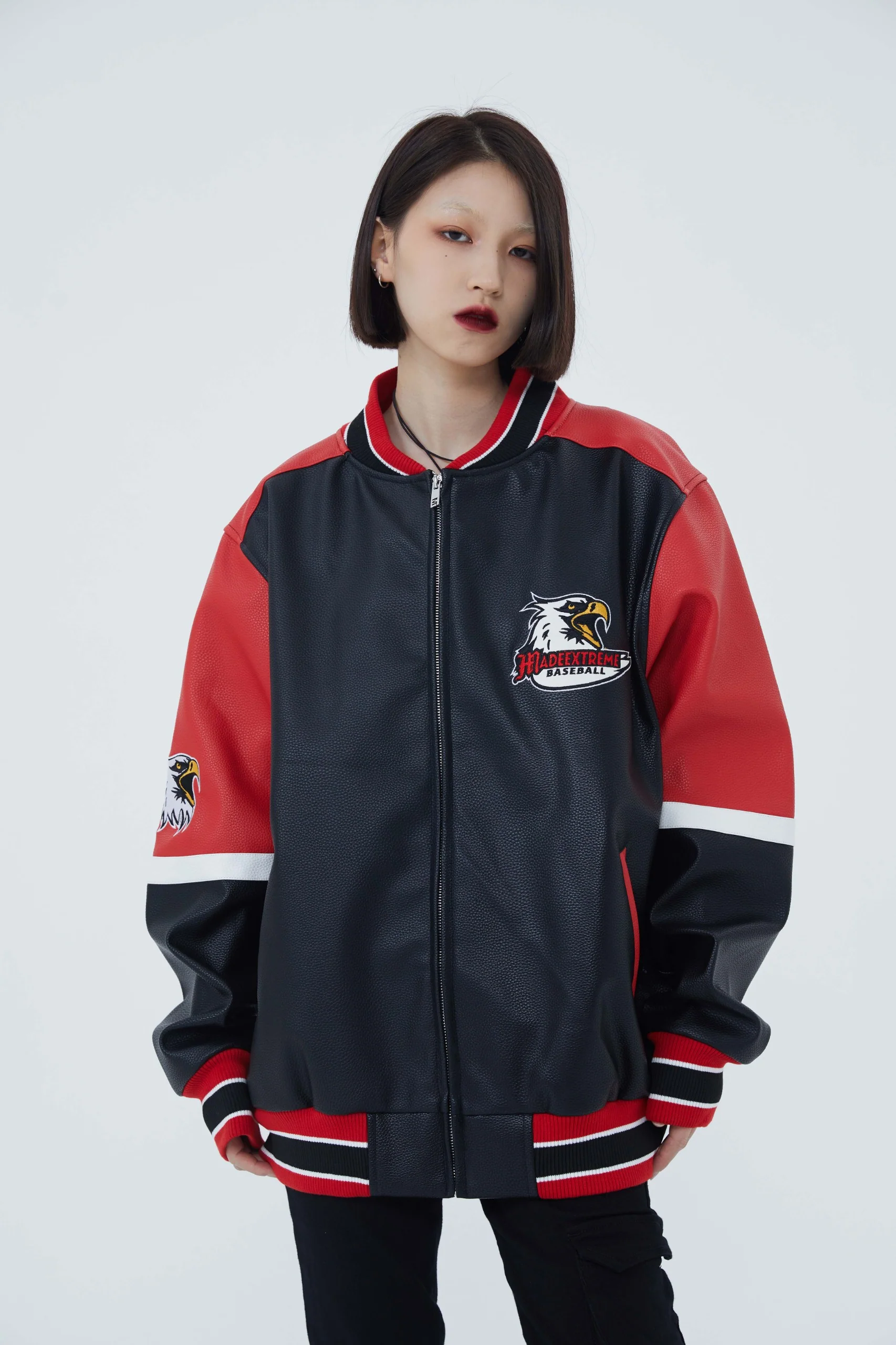 Eagles Leather Varsity Jacket