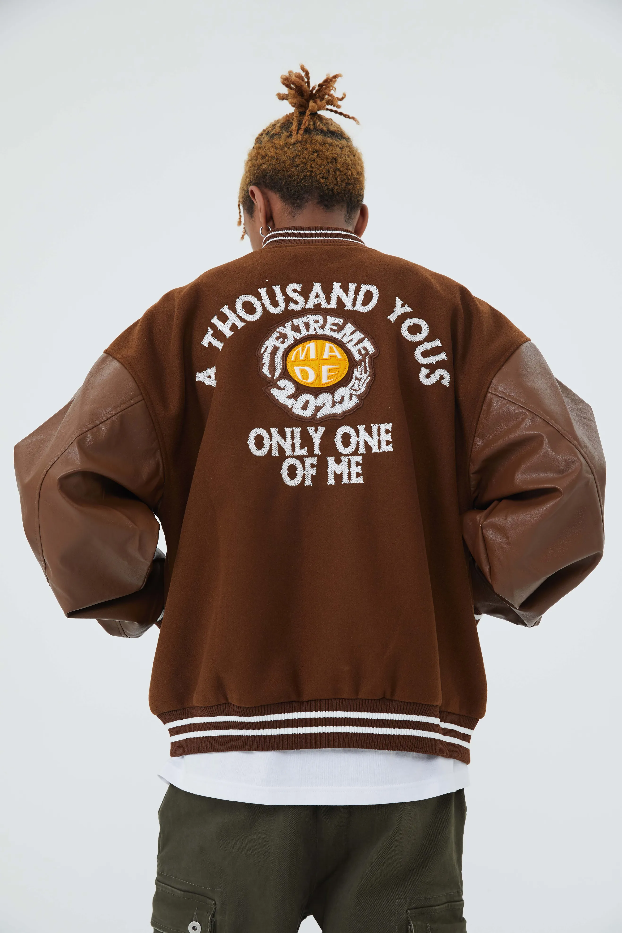 Nascar Patchwork Varsity Jacket