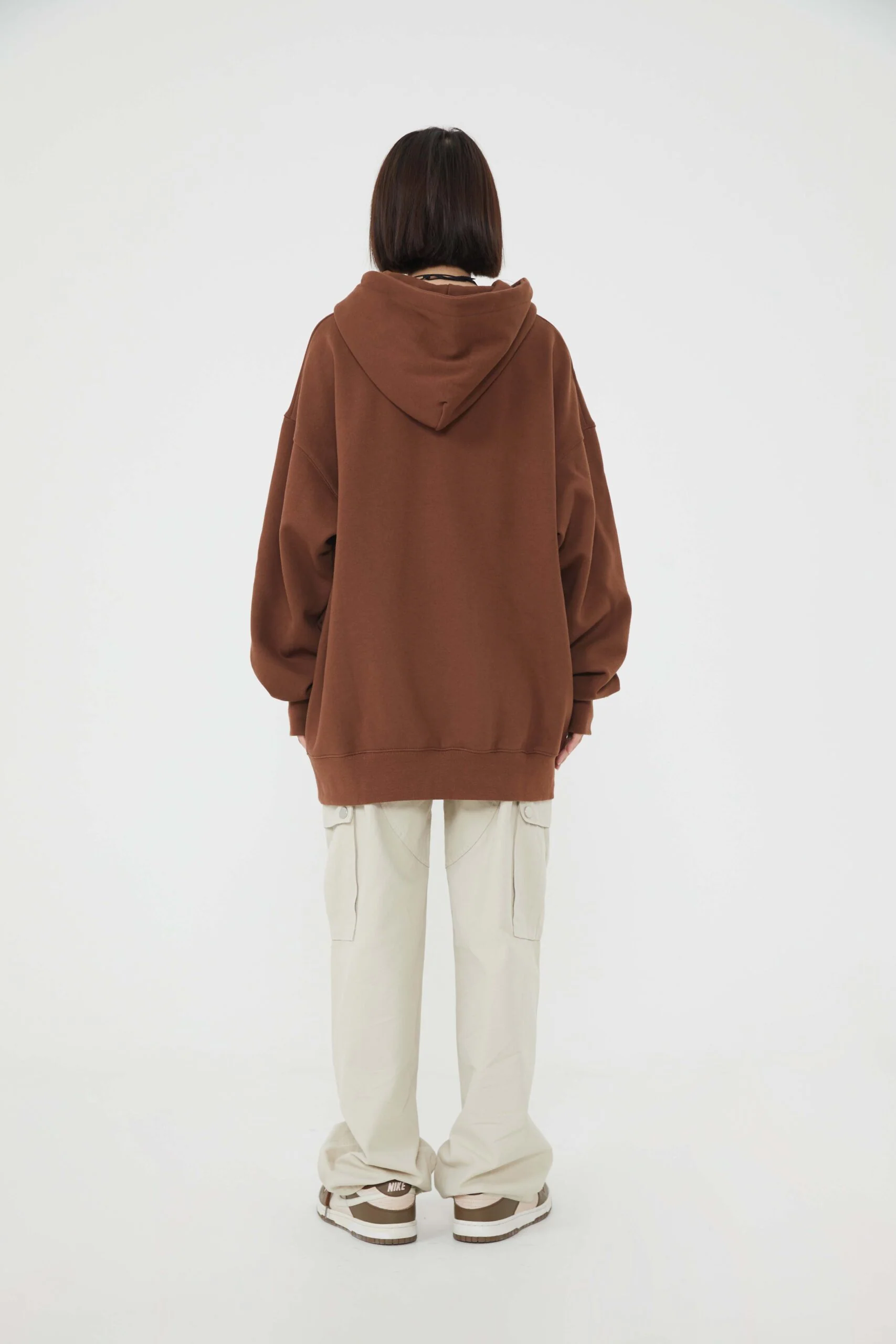 False Trick Round Collar Hoodie