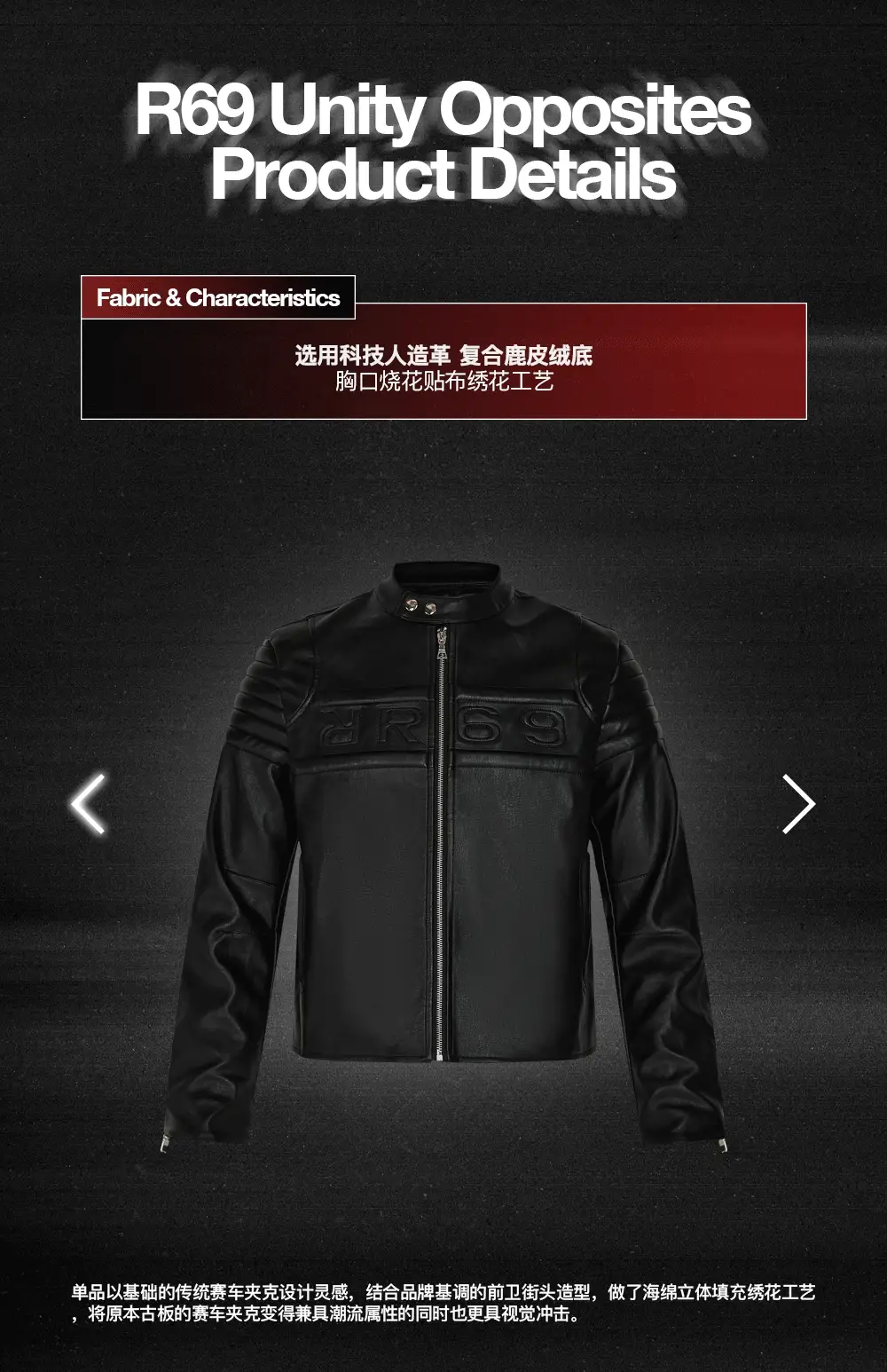 R69 No Love No Life Leather Jacket