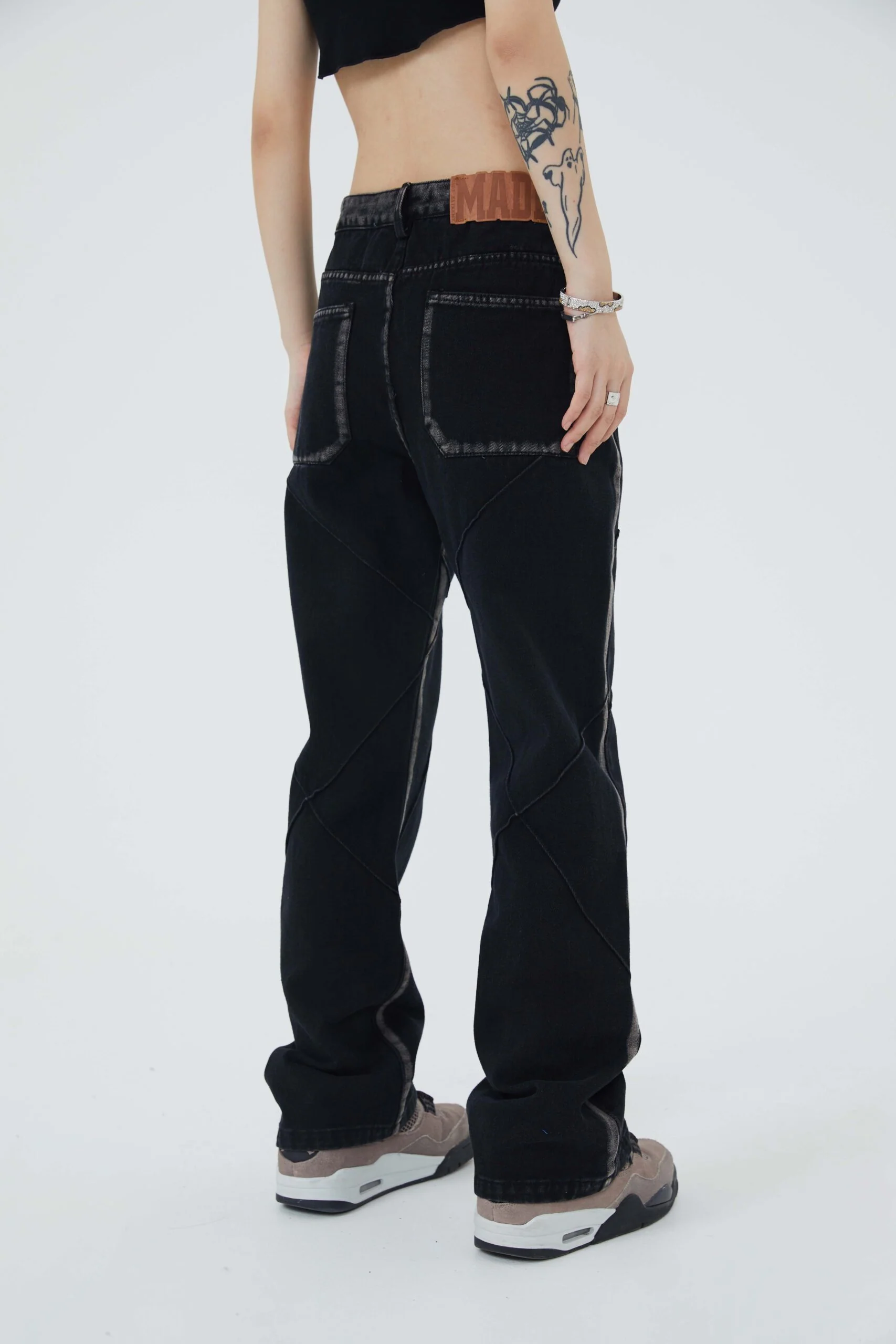 Mesh Denim Pants
