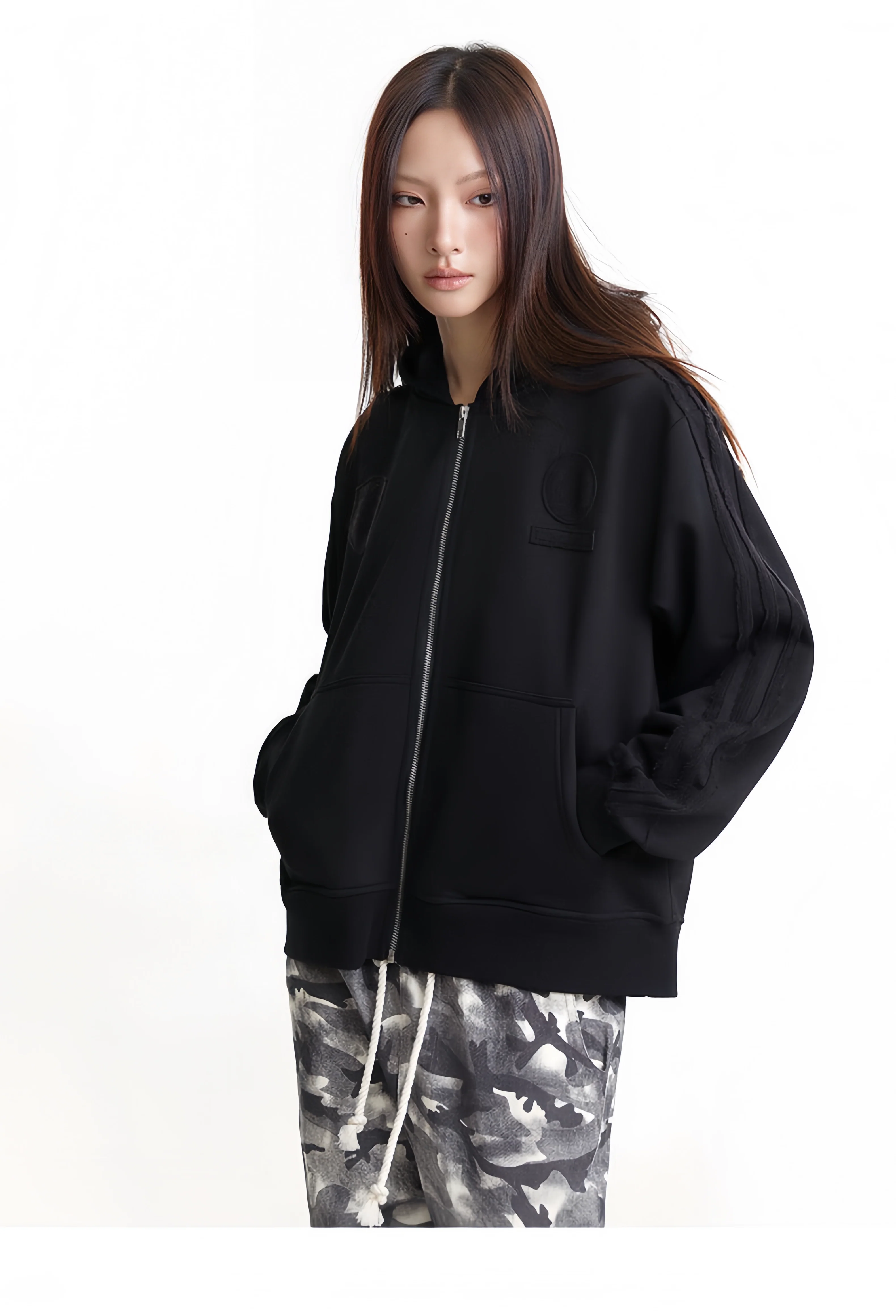 Salt And Pepper Hoodie Zip