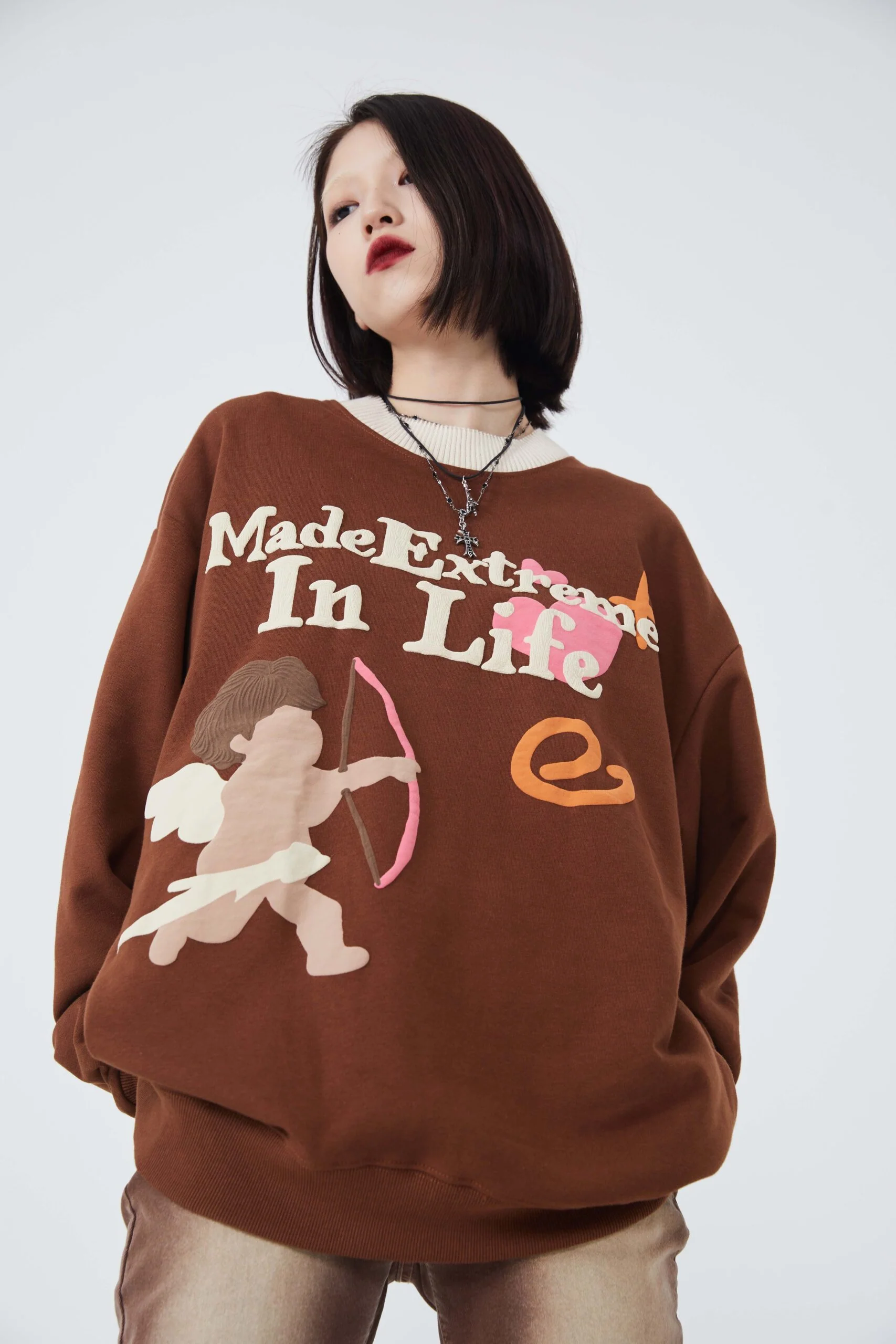 Arrow Cupid Sweatshirts Long-Sleeve