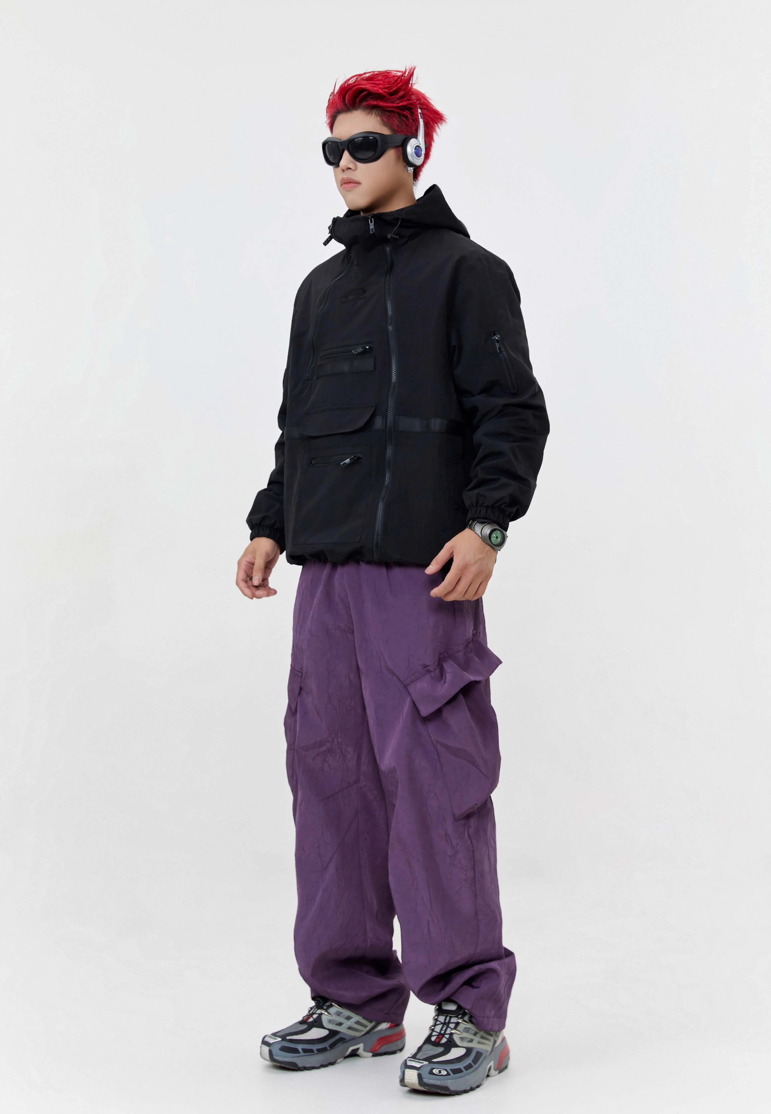 Multidimensional Space Windbreaker Jacket