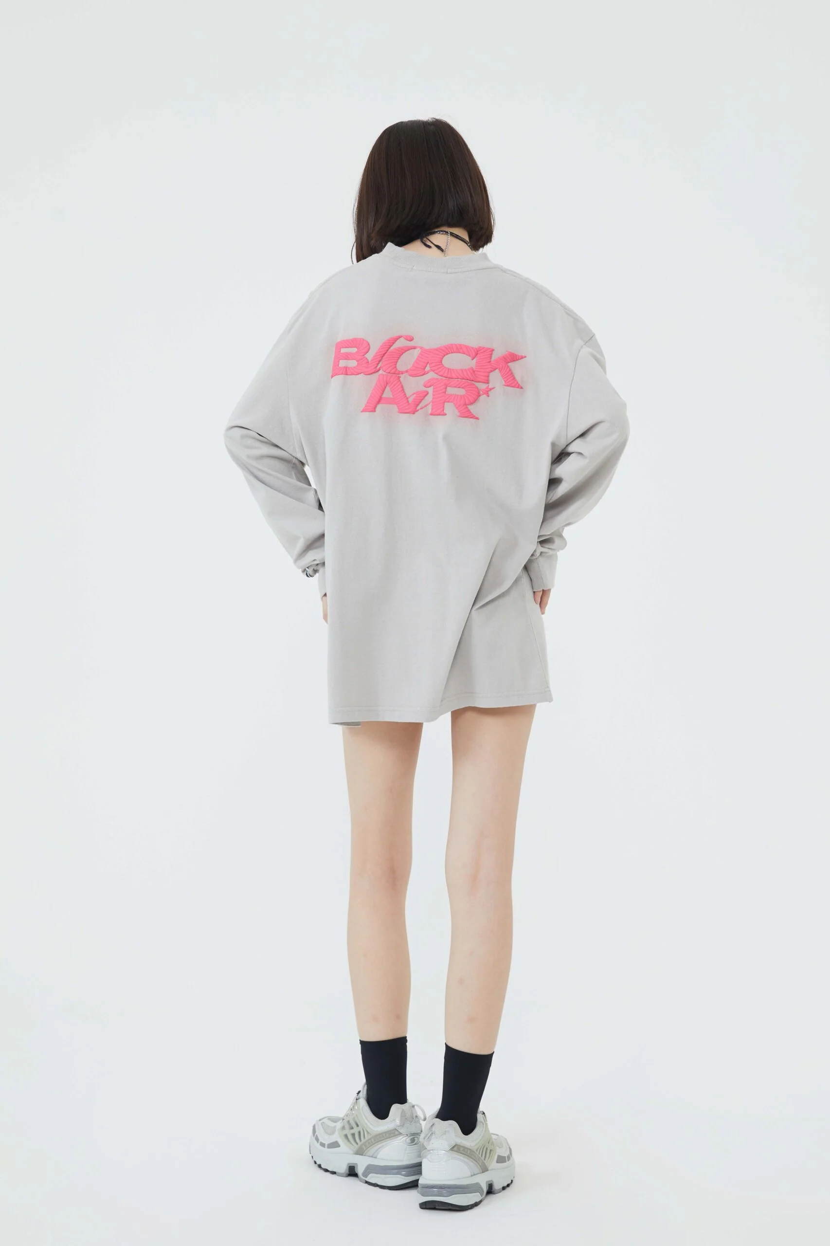 Motif Embossed Long-Sleeve