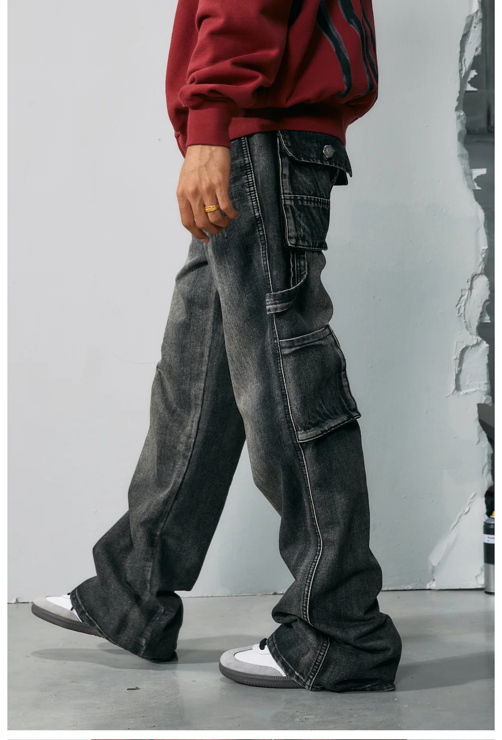 R69 Go Home If You Fear Jeans Pants