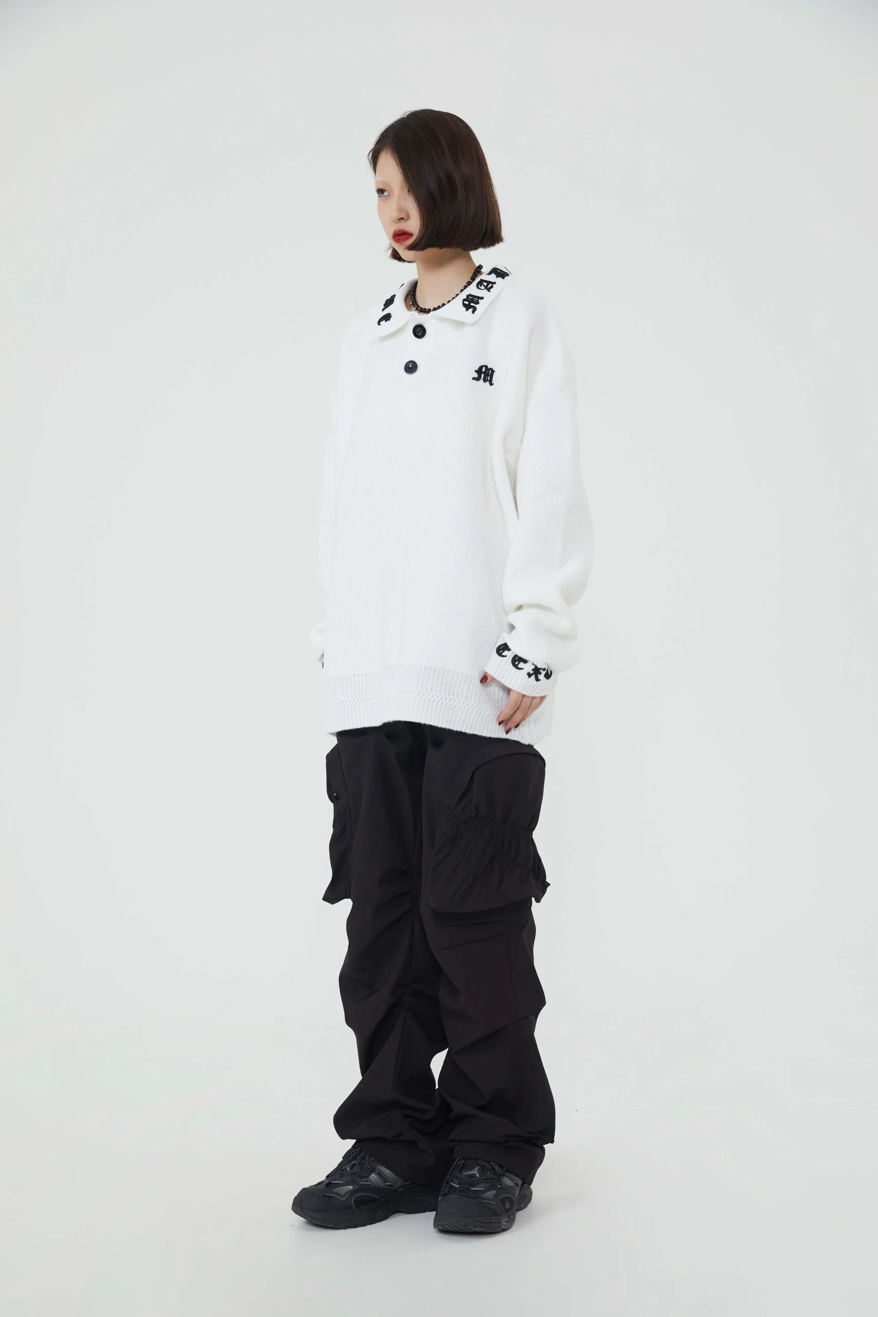 Round Neck Knit Polo