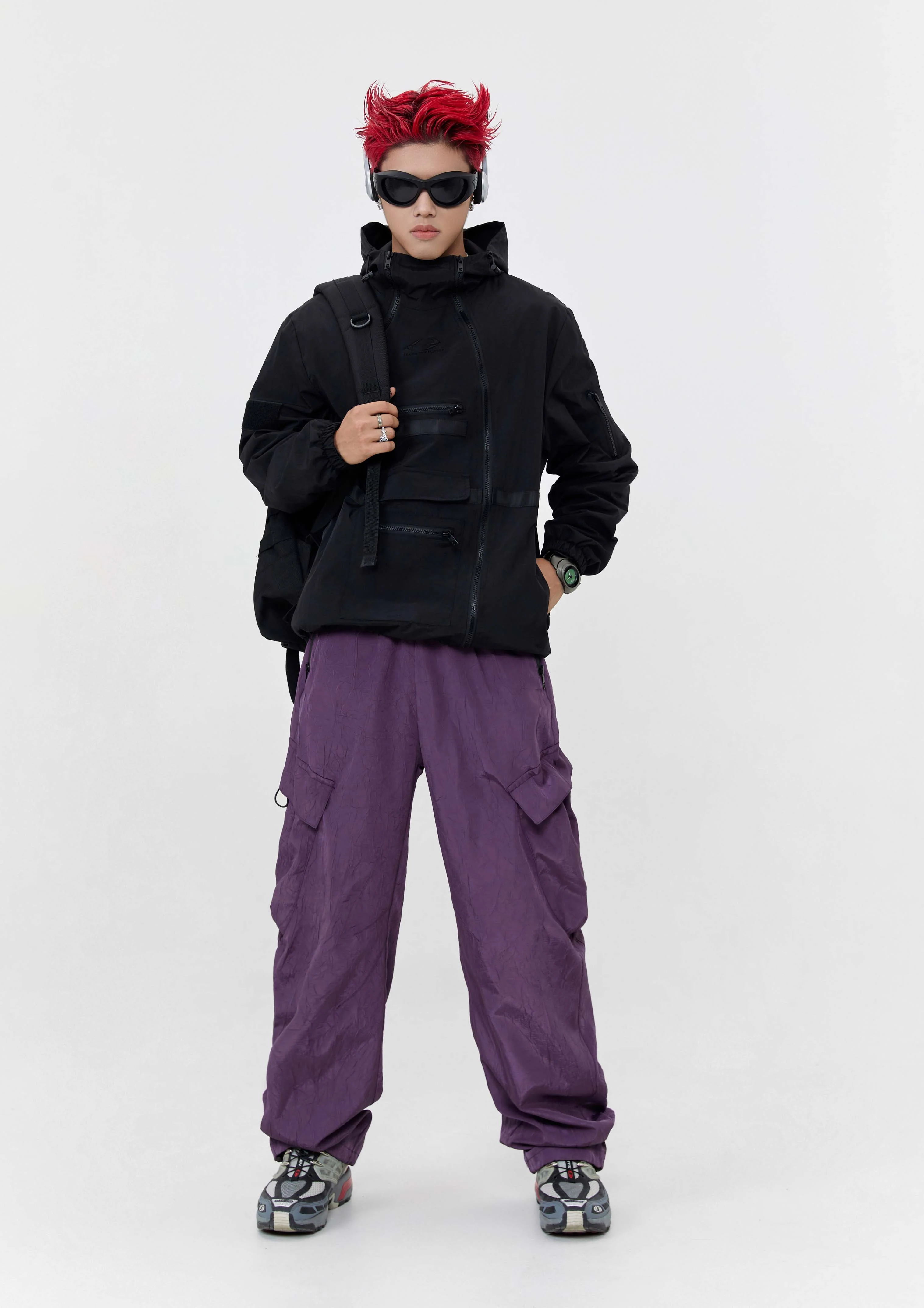 Multidimensional Space Windbreaker Jacket