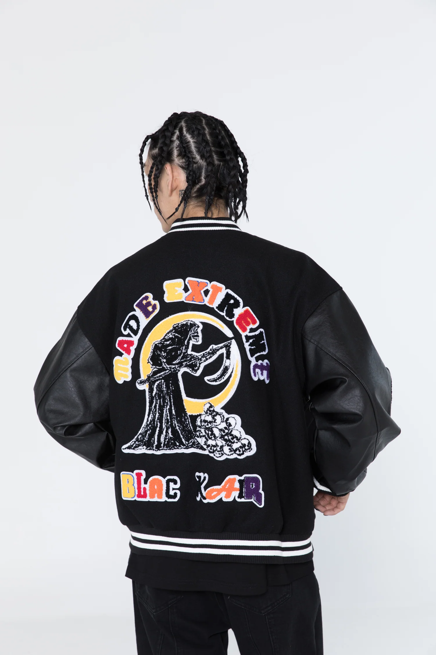 Gothic Embroidered Varsity Jacket