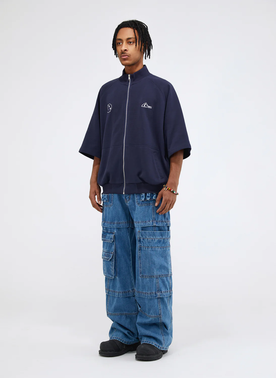 Threestars Zipper T-Shirt