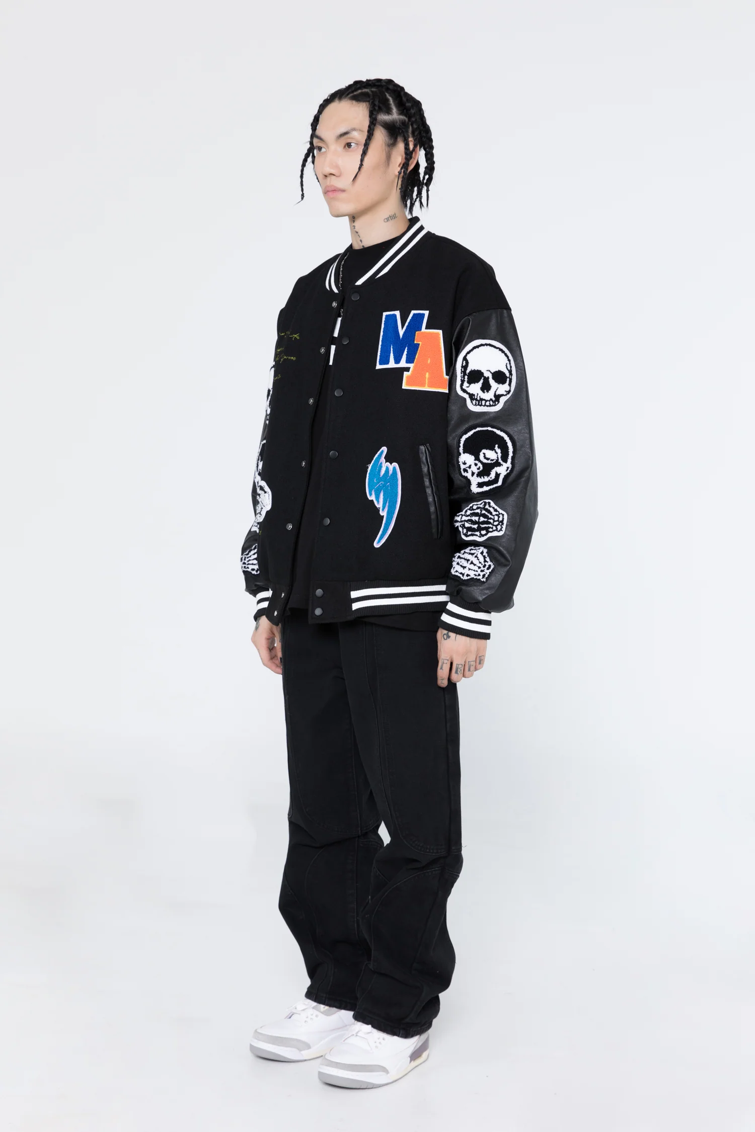 Gothic Embroidered Varsity Jacket