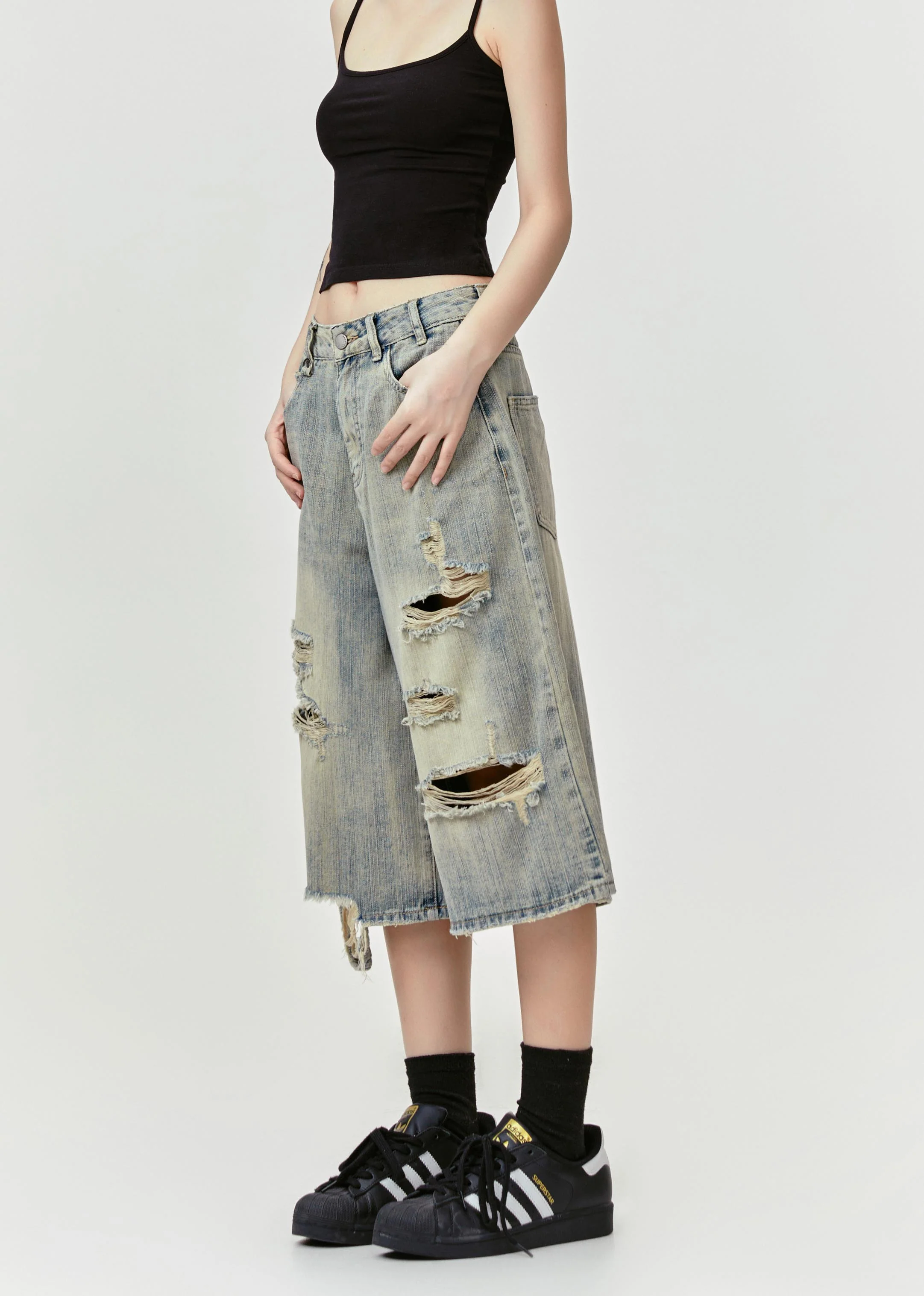 Woke Up Jeans Capri Pants