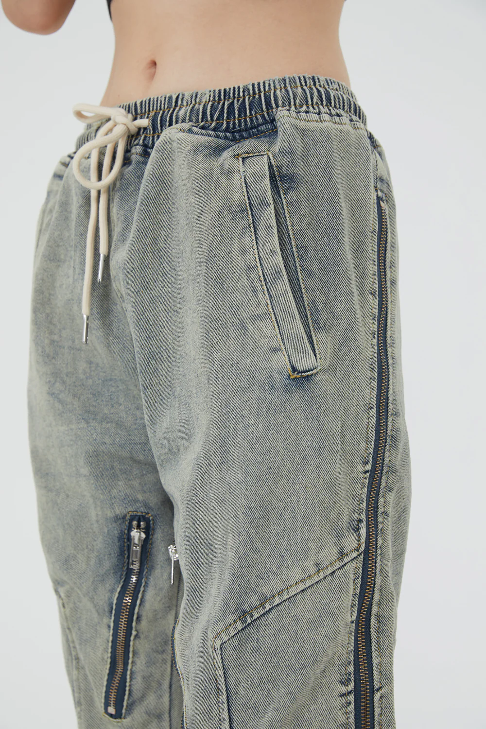 Techwear Ultilised Denim Pants