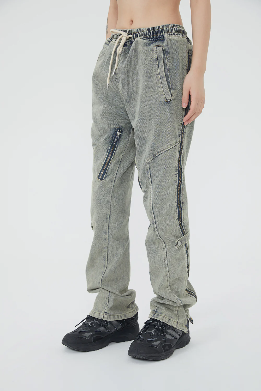 Techwear Ultilised Denim Pants