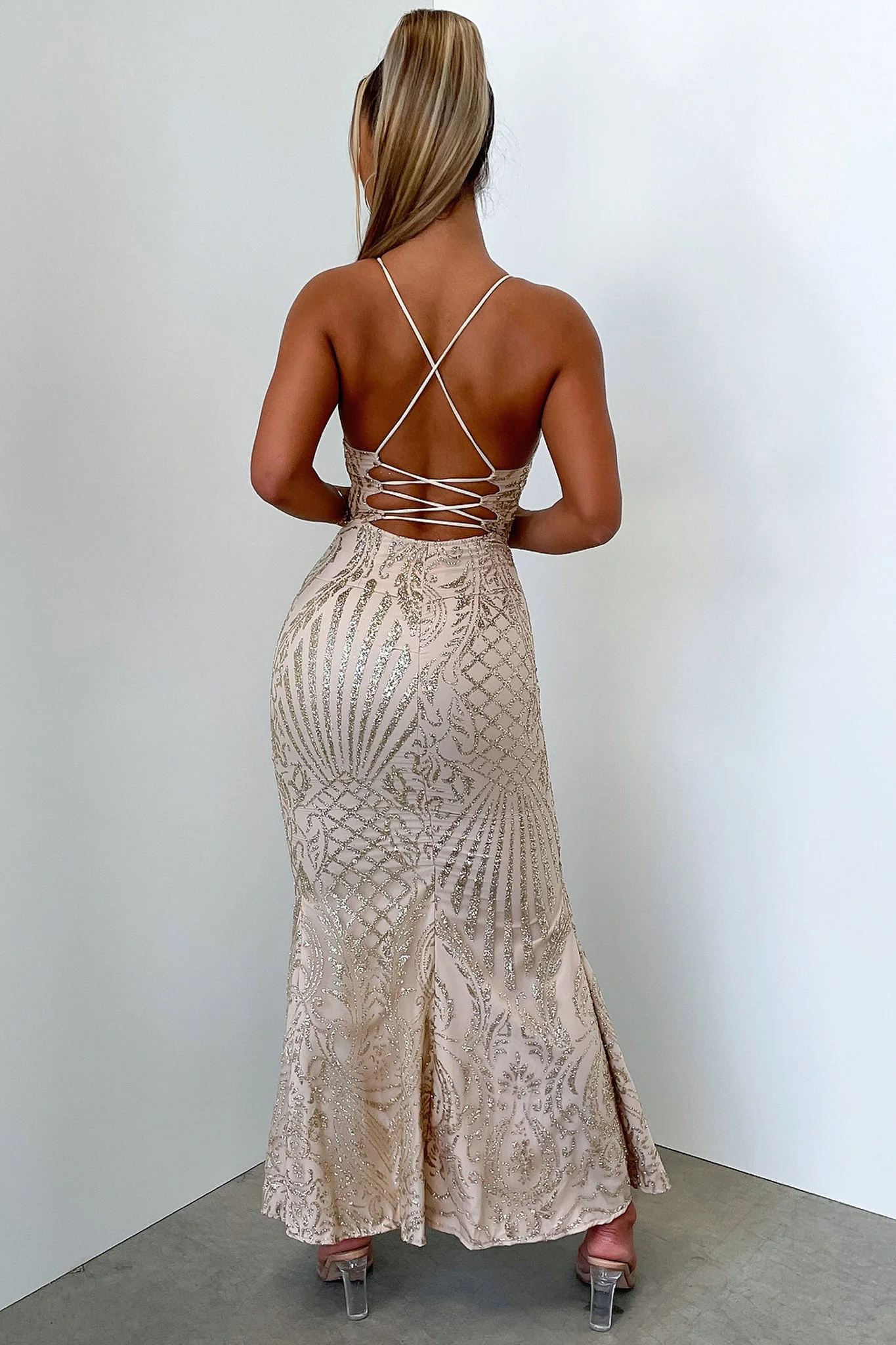 Narissa Maxi Dress - Gold Sequin