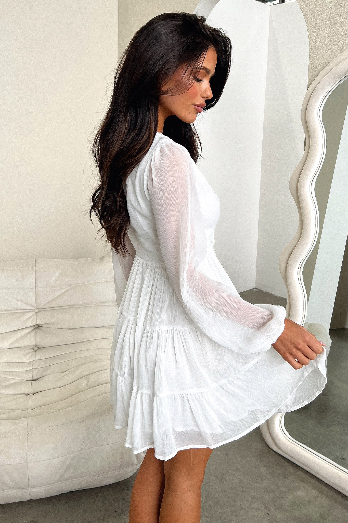 Lexie Long Sleeve Dress - White