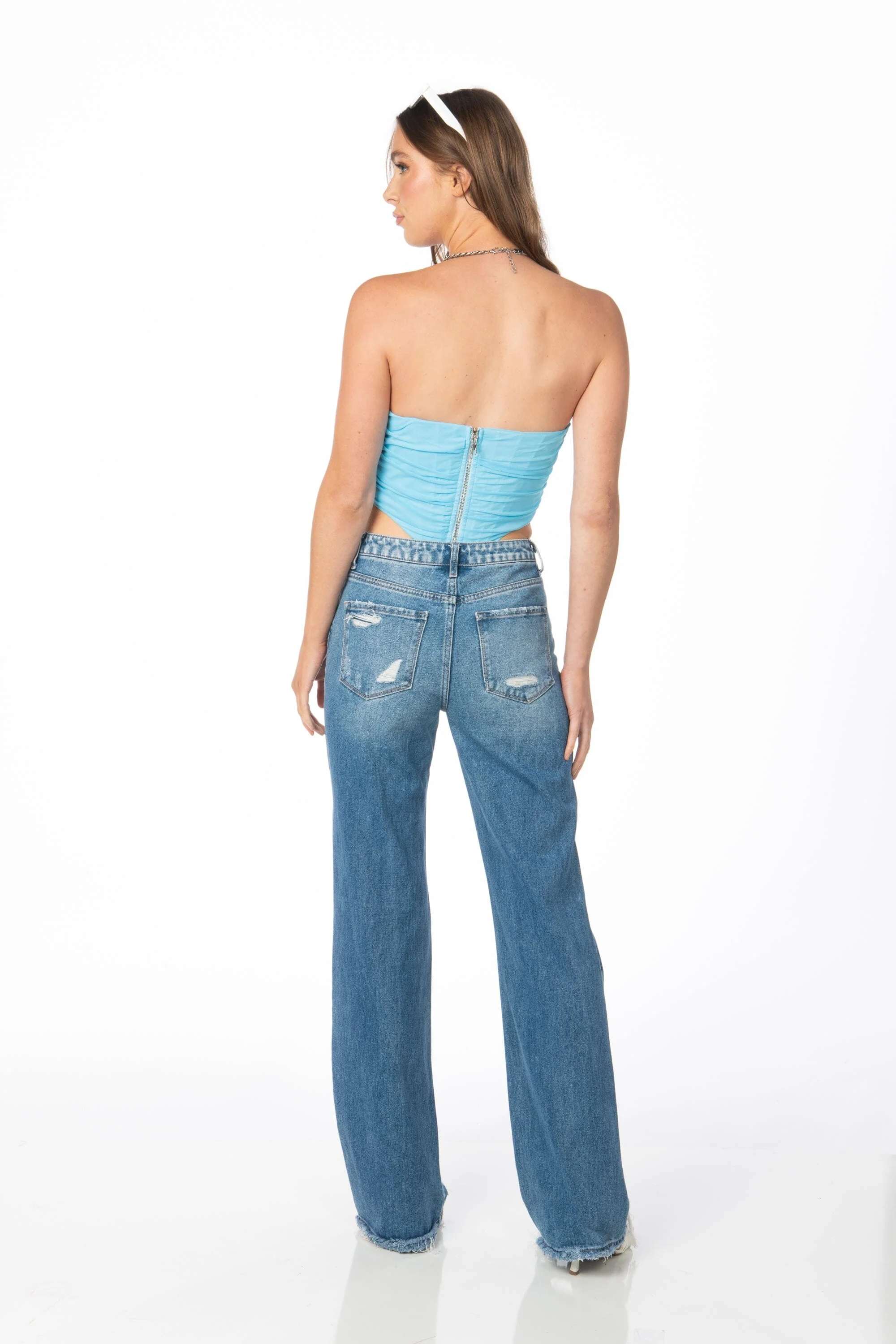 Angel Baby Corset Top Azul