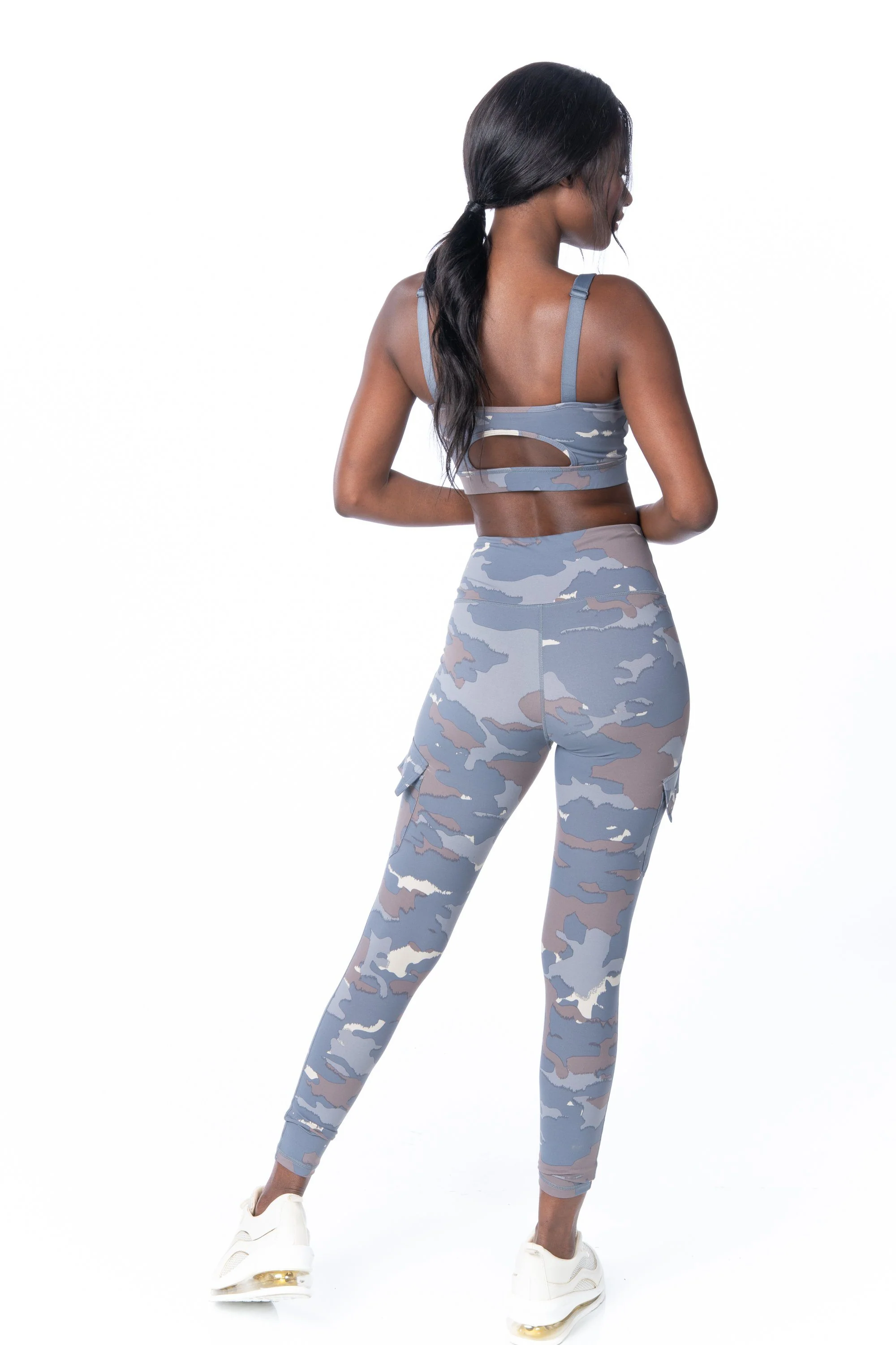 Grey Camo Sports Bra - Hypeach Active