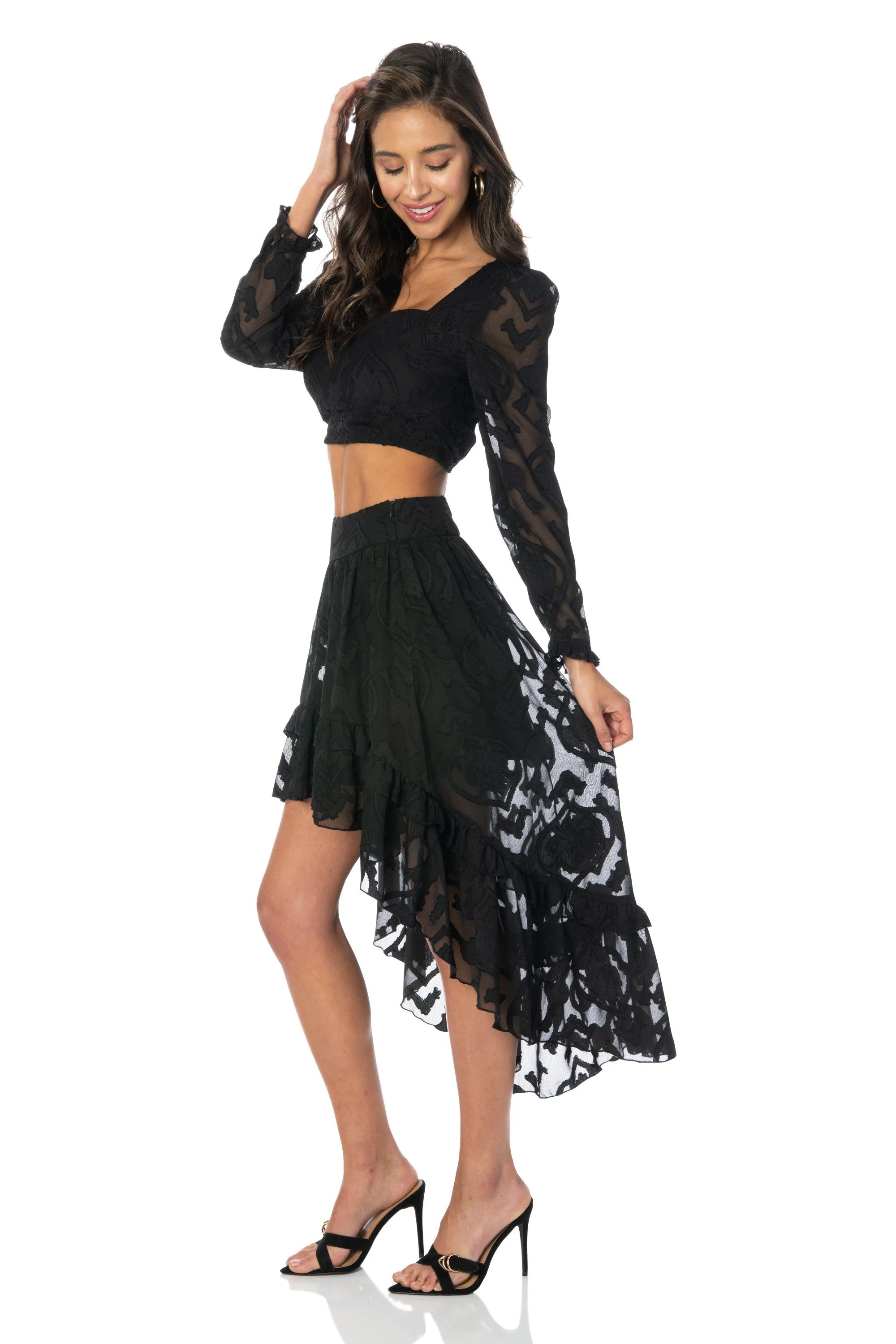La Jolla Nights Black Blouse