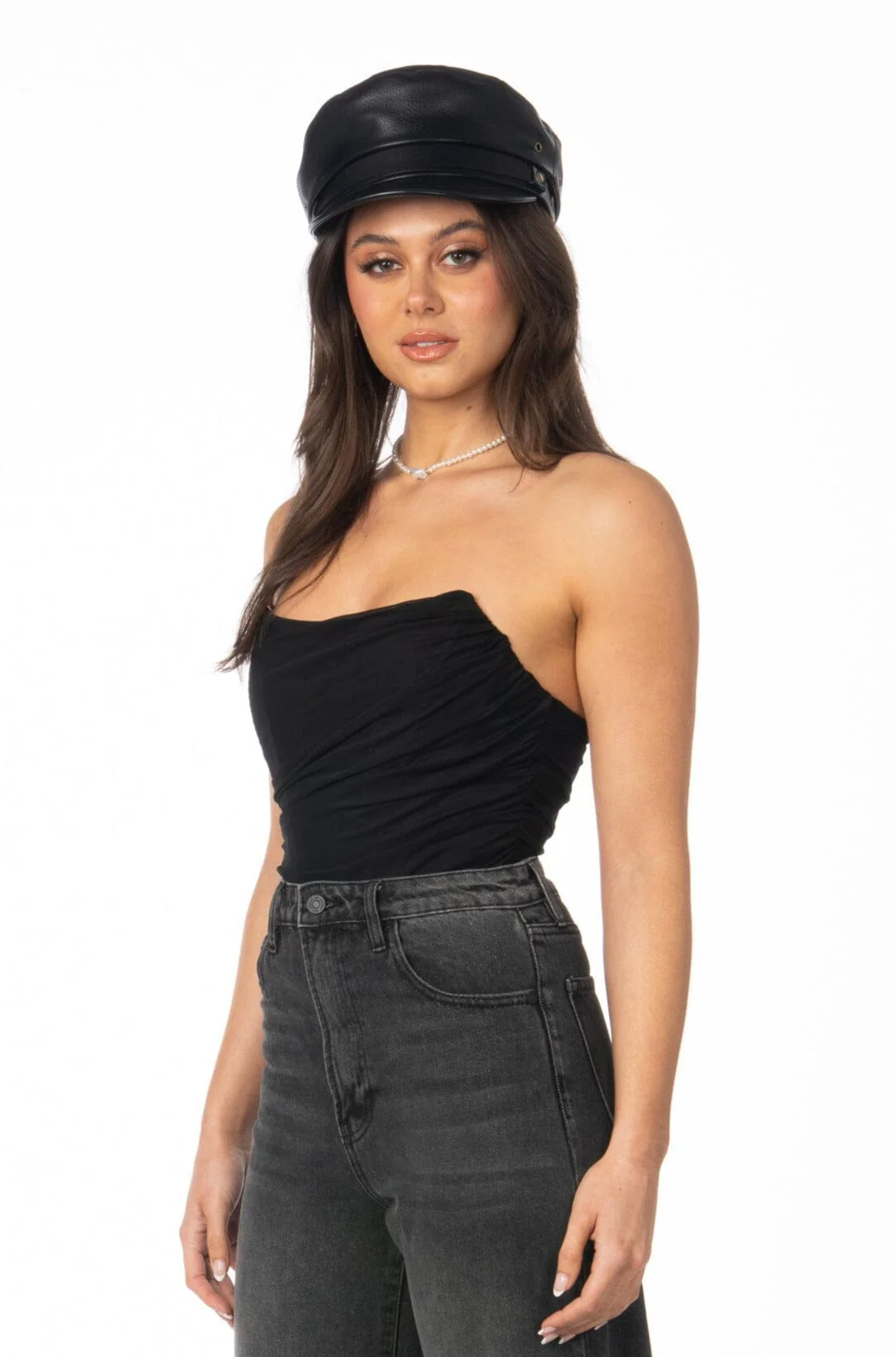 Angel Baby Corset Crop Top Black