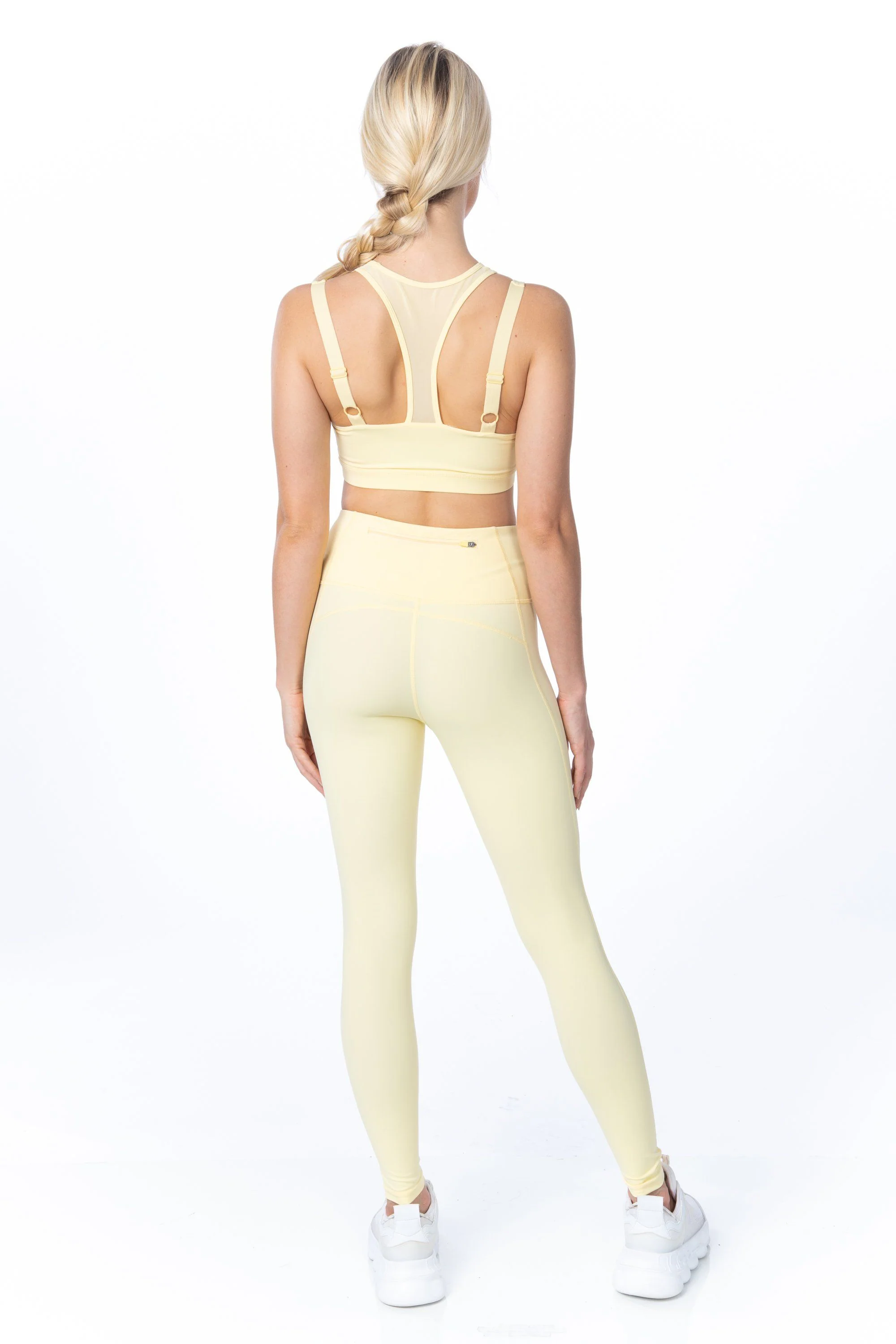 Light Yellow High Waist Leggings - Hypeach Active