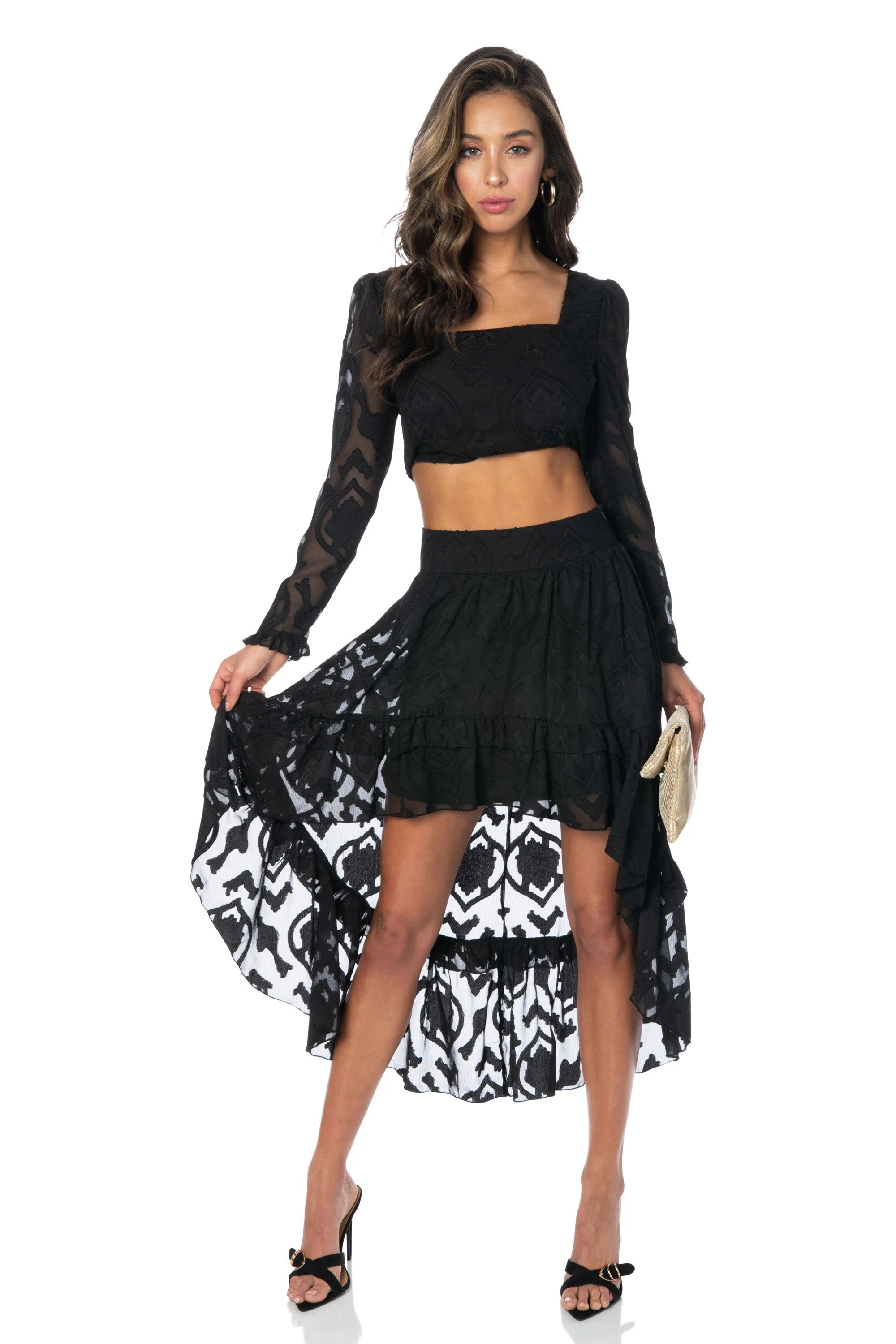 La Jolla Nights Black Blouse