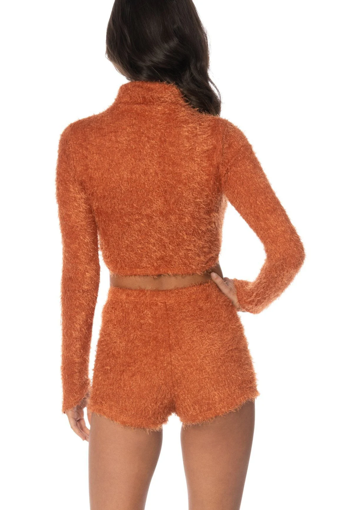 Irresistible Eyelash Knit Sweater Rust
