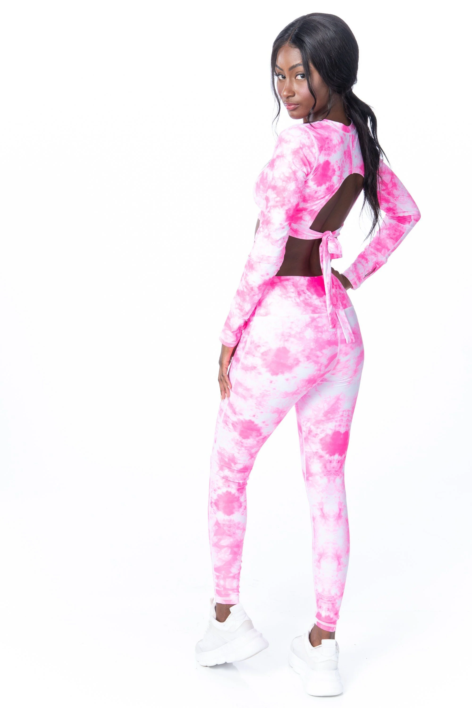 Starburst Neon Tie Dye High Waist Leggings - Hypeach Active