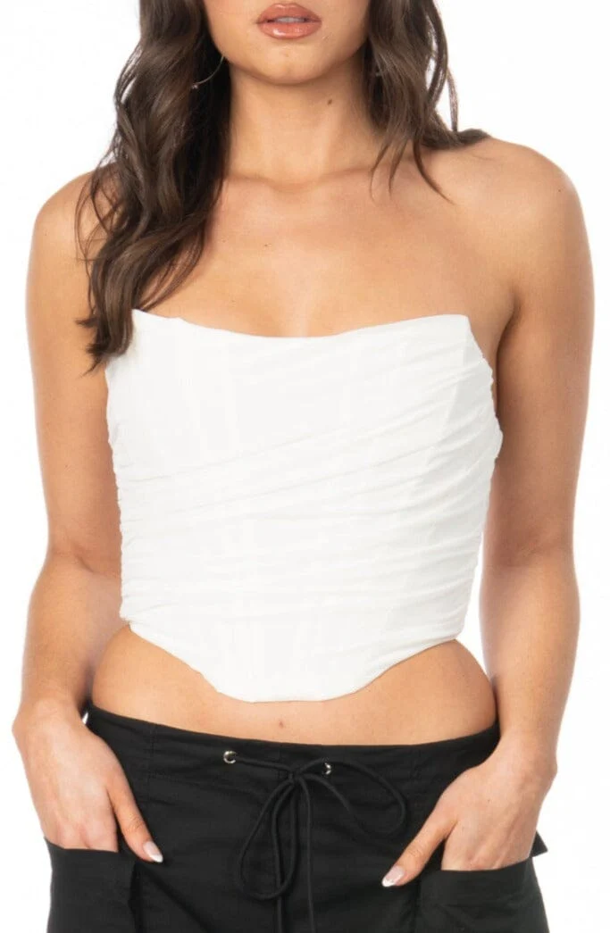 Angel Baby Corset Top White