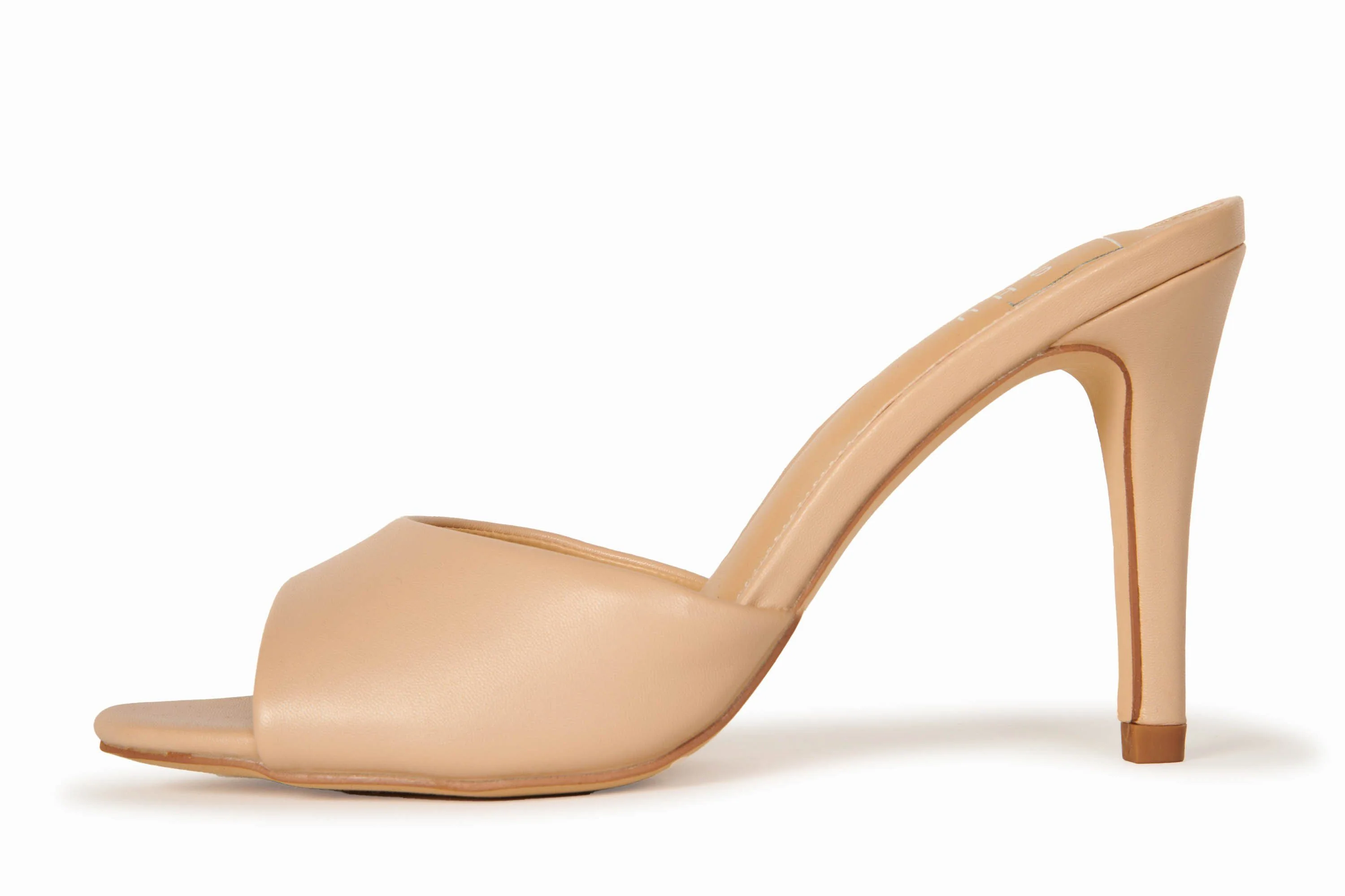 Open Toe Slide Heel Nude