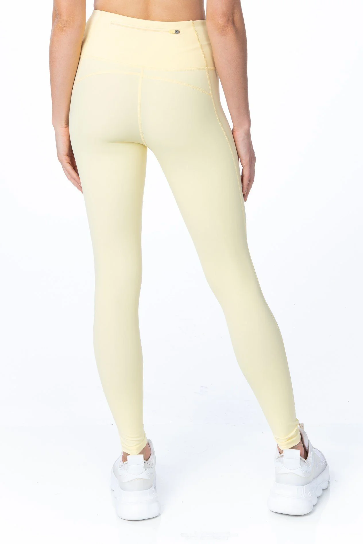 Light Yellow High Waist Leggings - Hypeach Active