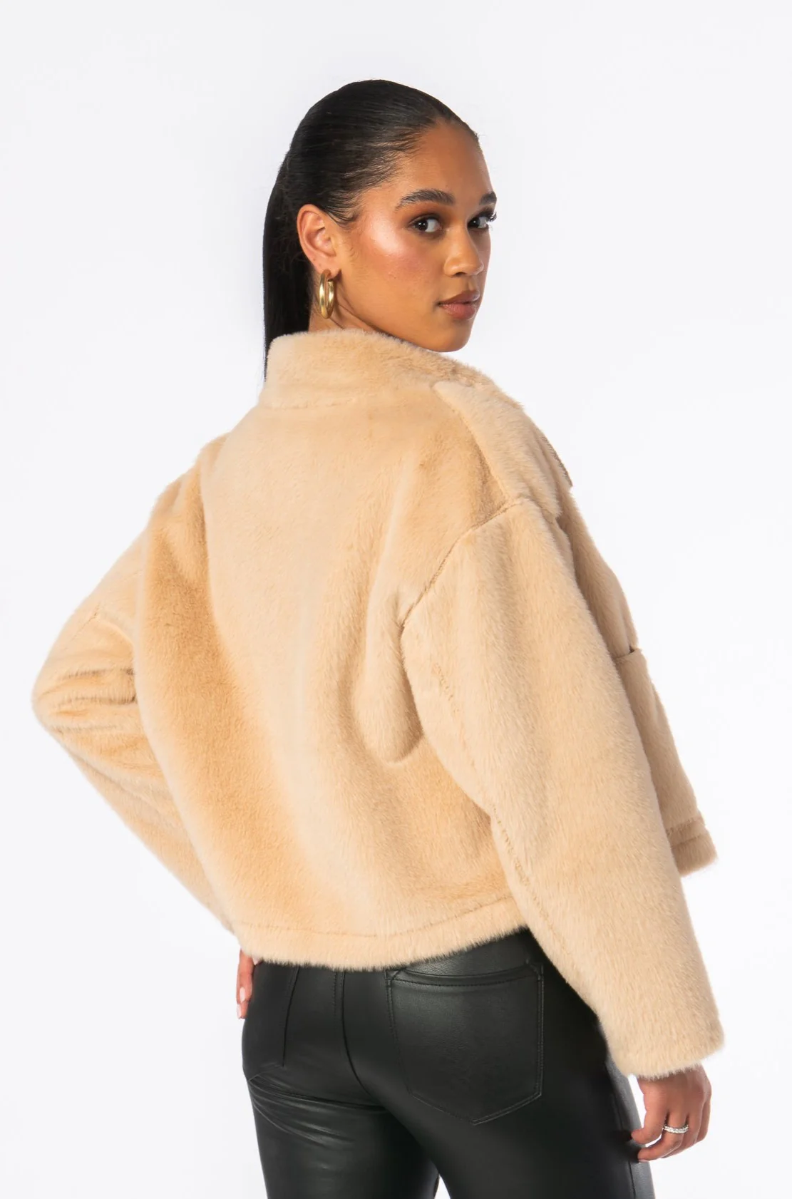 Fernanda Faux Fur Jacket Beige