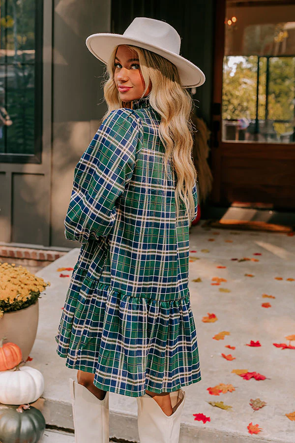 Apple Picking Pretty Plaid Mini Dress