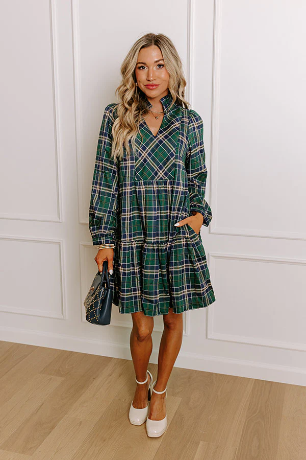 Apple Picking Pretty Plaid Mini Dress