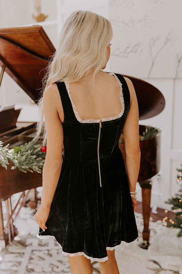 Pinot Noir Velvet Mini Dress