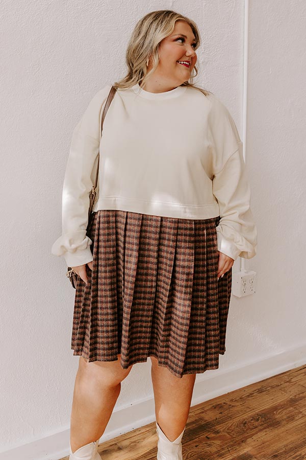 Pumpkin Patch Pretty Plaid Mini Dress Curves