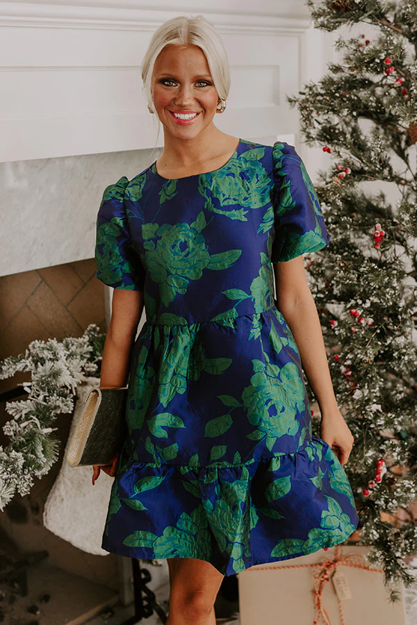 Garden Party Jacquard Mini Dress