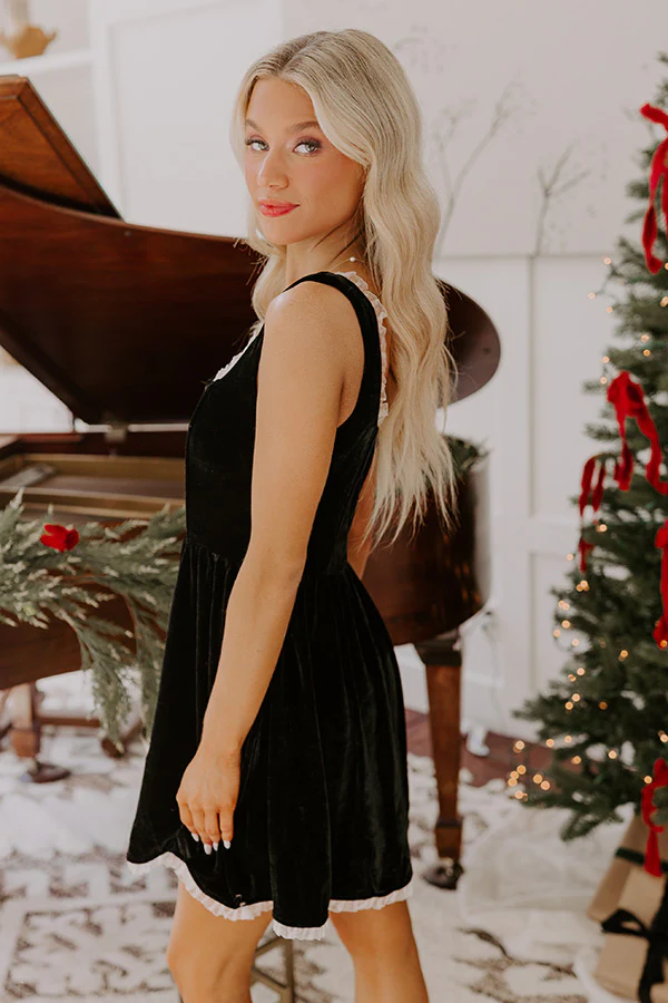 Pinot Noir Velvet Mini Dress